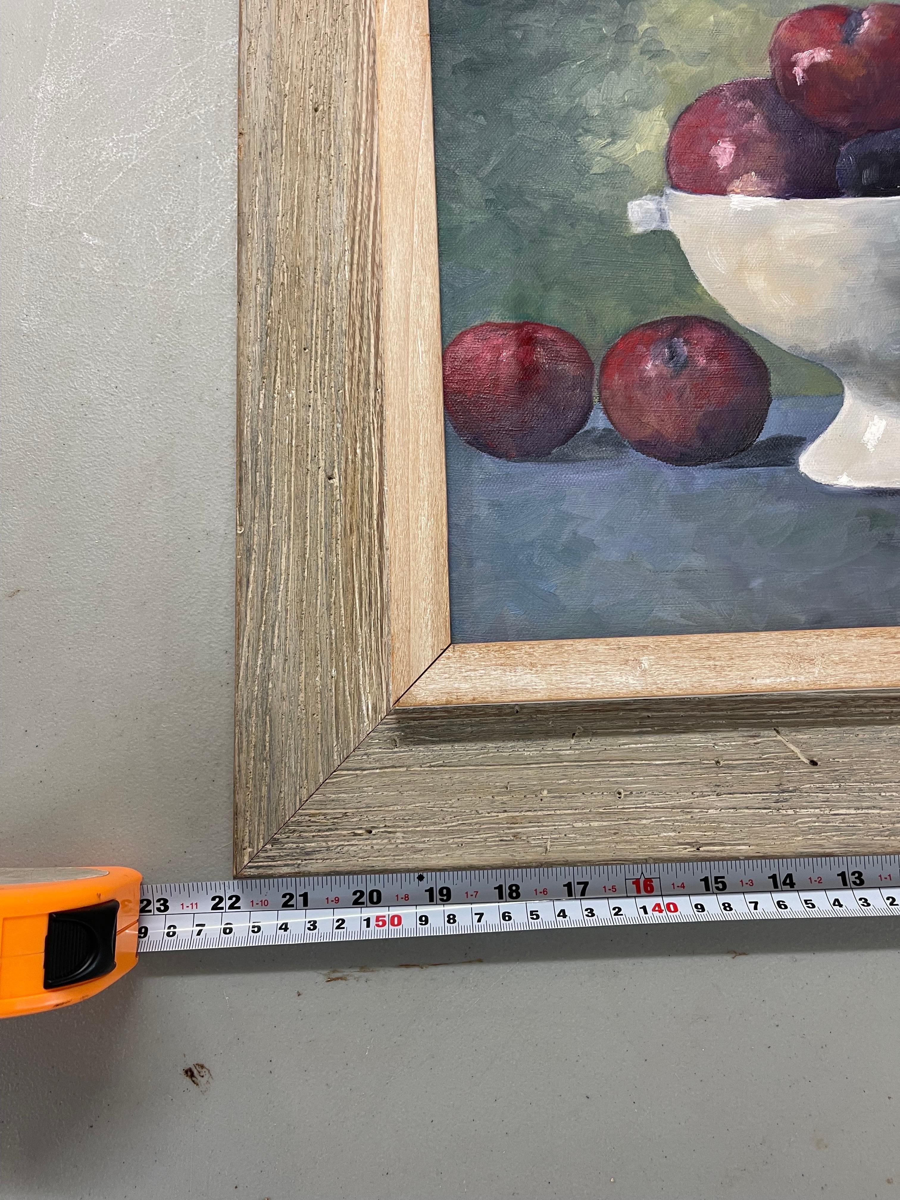 Obststillleben aus der Mitte des Jahrhunderts auf Leinwand im Angebot 15