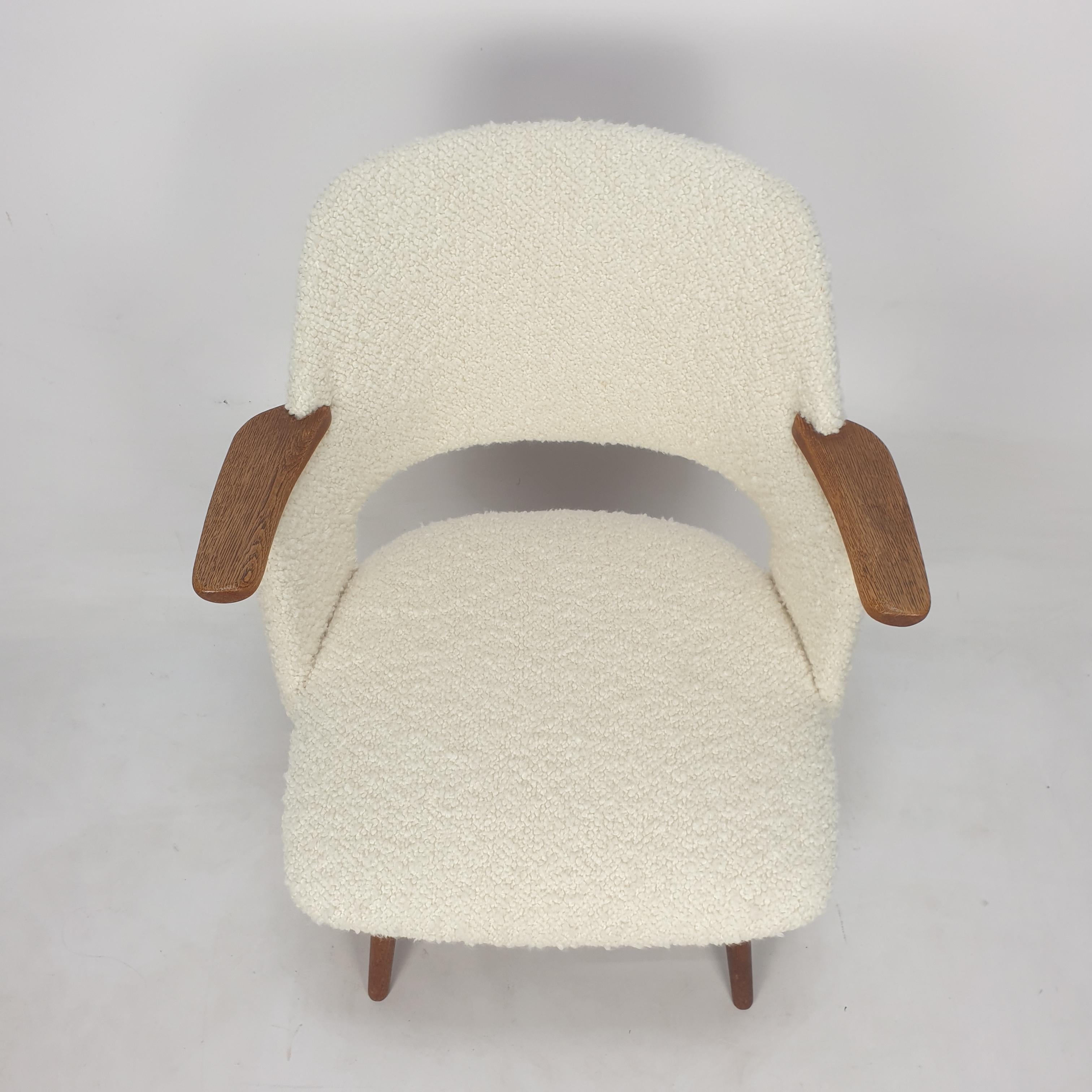 Bouclé Mid-Century FT30 Chair by Cees Braakman for Pastoe, 1950's For Sale