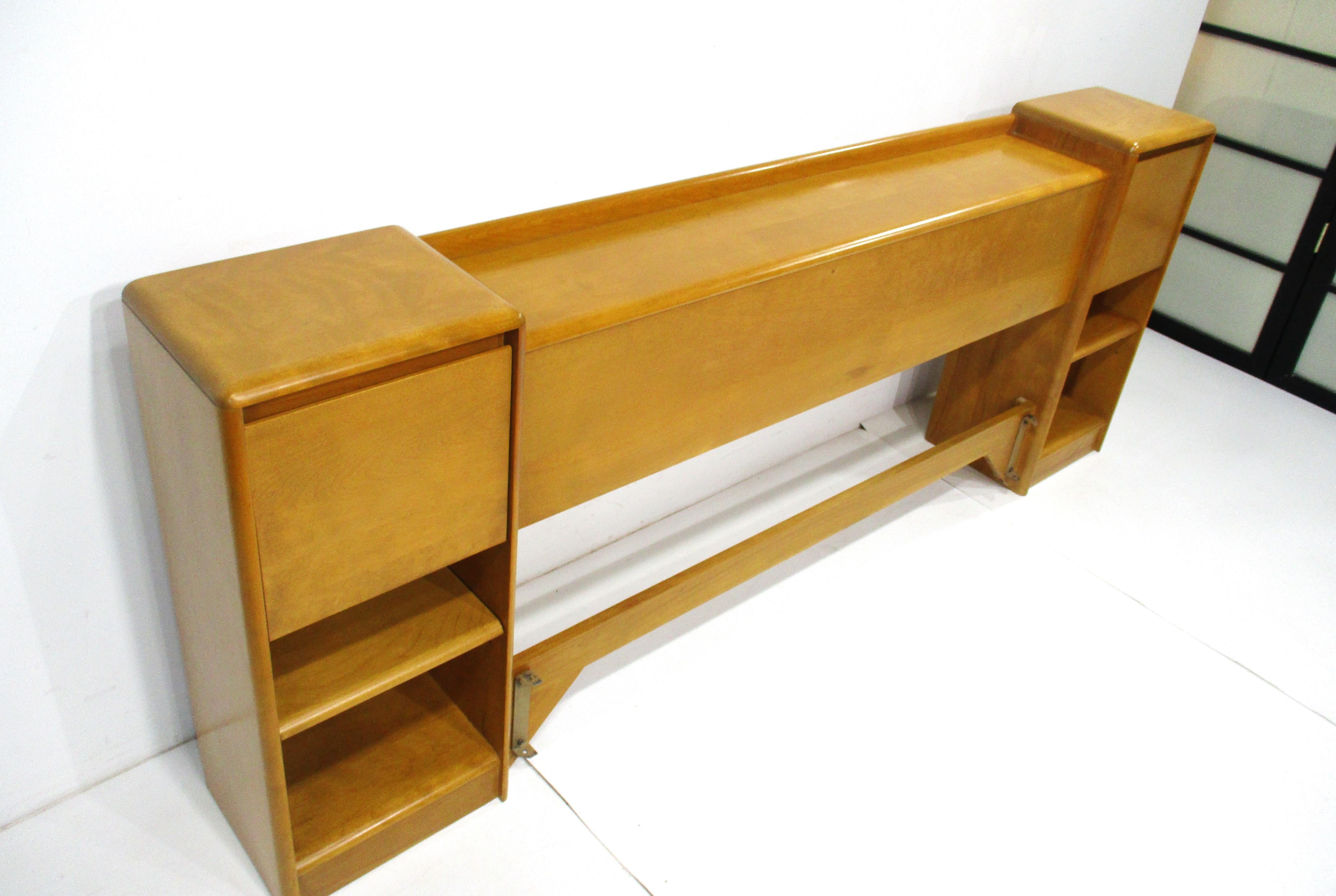 Heywood Wakefield Mid Century Full Size Headboard by Jiranek / Herrmann For Sale 4