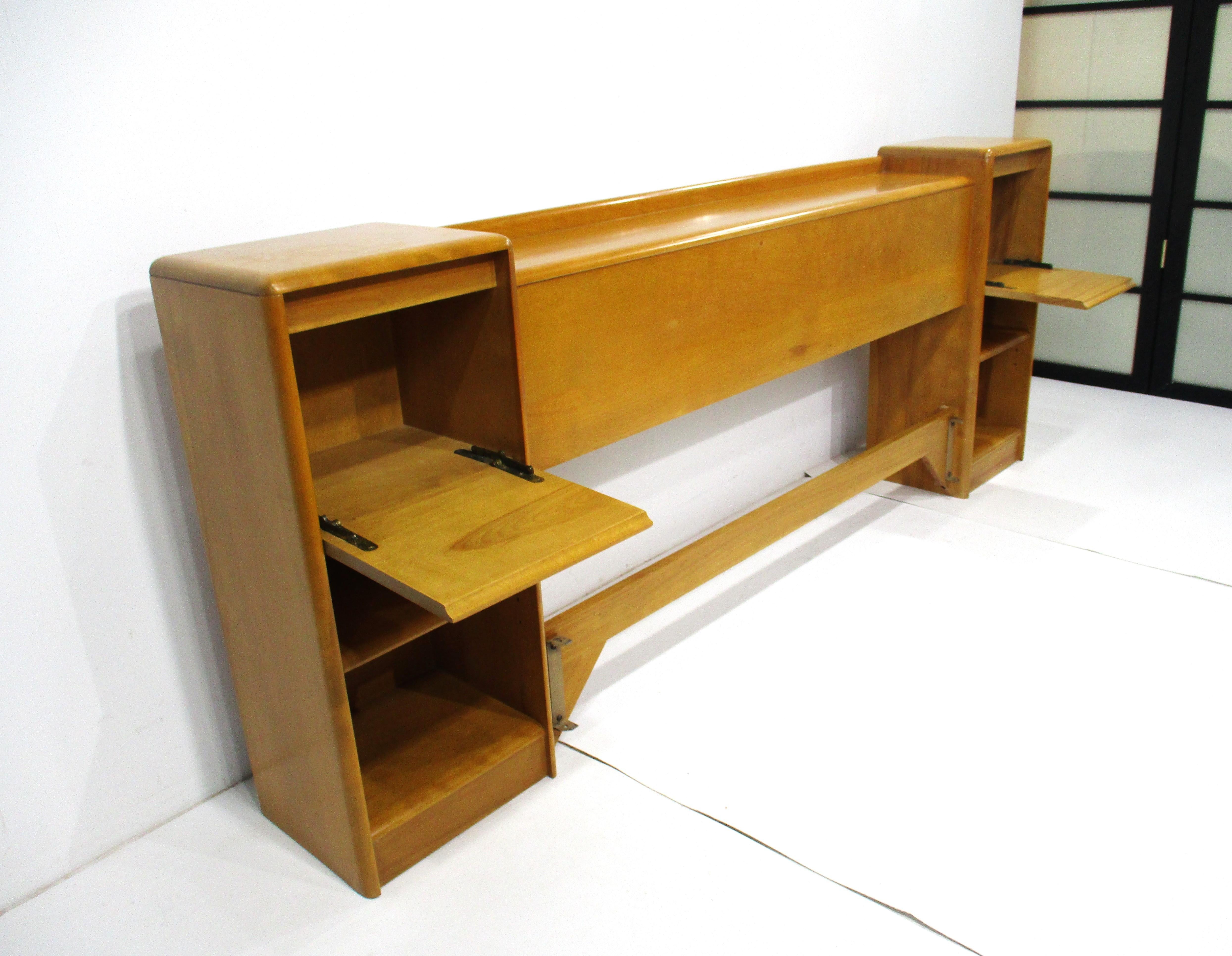 Mid-Century Modern Heywood Wakefield Mid Century Full Size Headboard by Jiranek / Herrmann For Sale