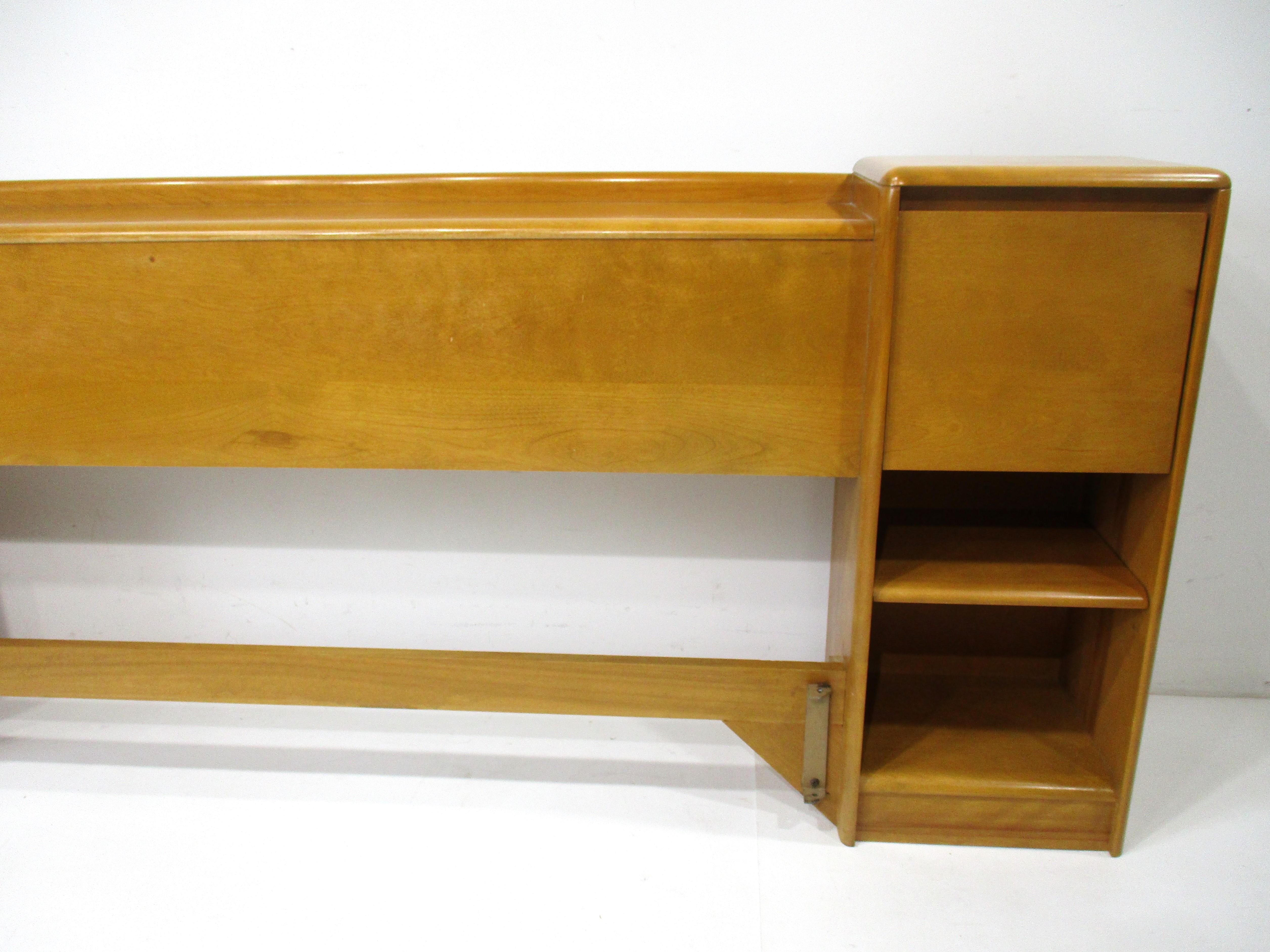 20th Century Heywood Wakefield Mid Century Full Size Headboard by Jiranek / Herrmann For Sale