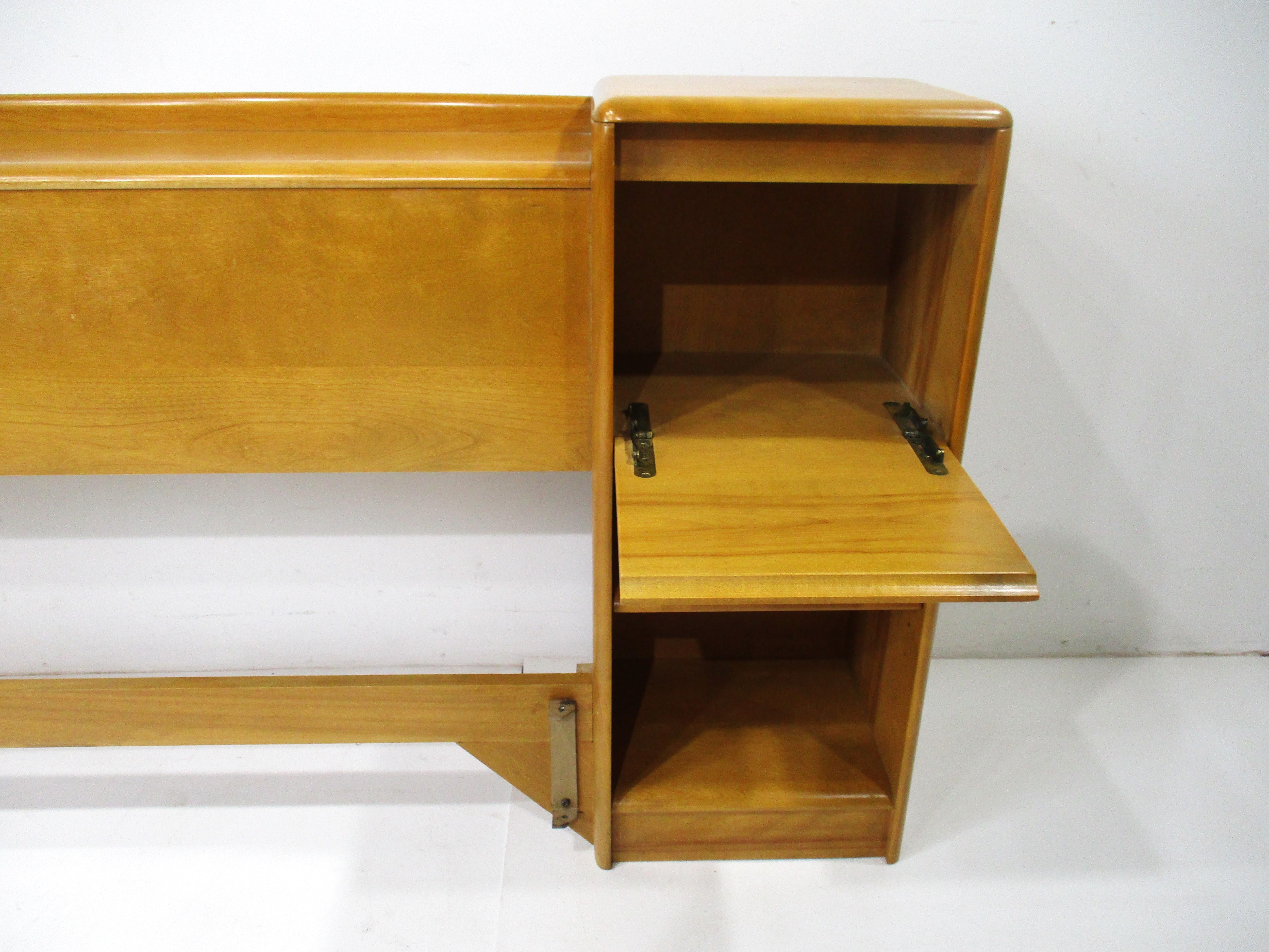Heywood Wakefield Mid Century Full Size Headboard by Jiranek / Herrmann For Sale 1