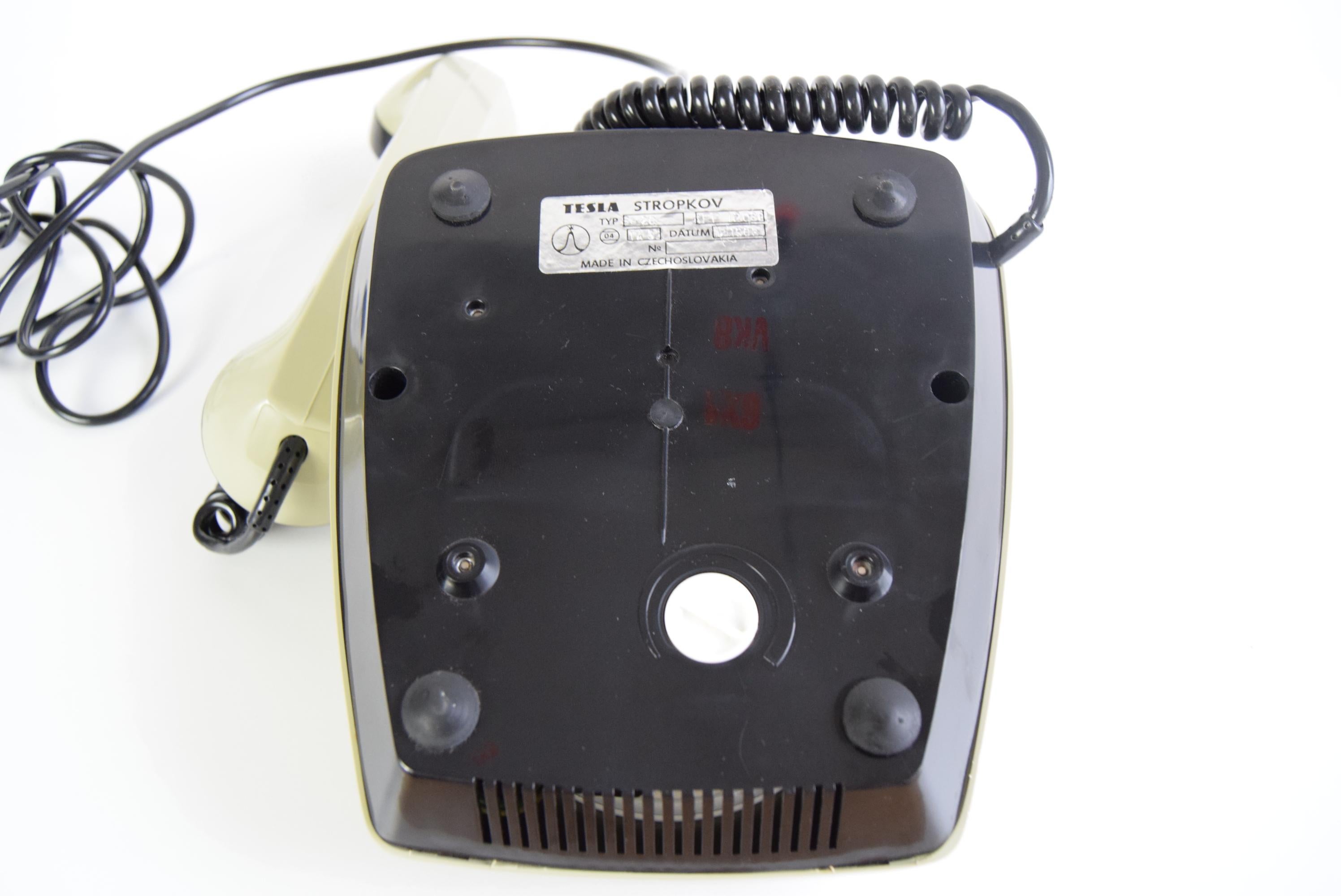 Funktionales Tesla-Design- Telefon aus der Mitte des Jahrhunderts, Tschechoslowakei, 1983. im Angebot 5
