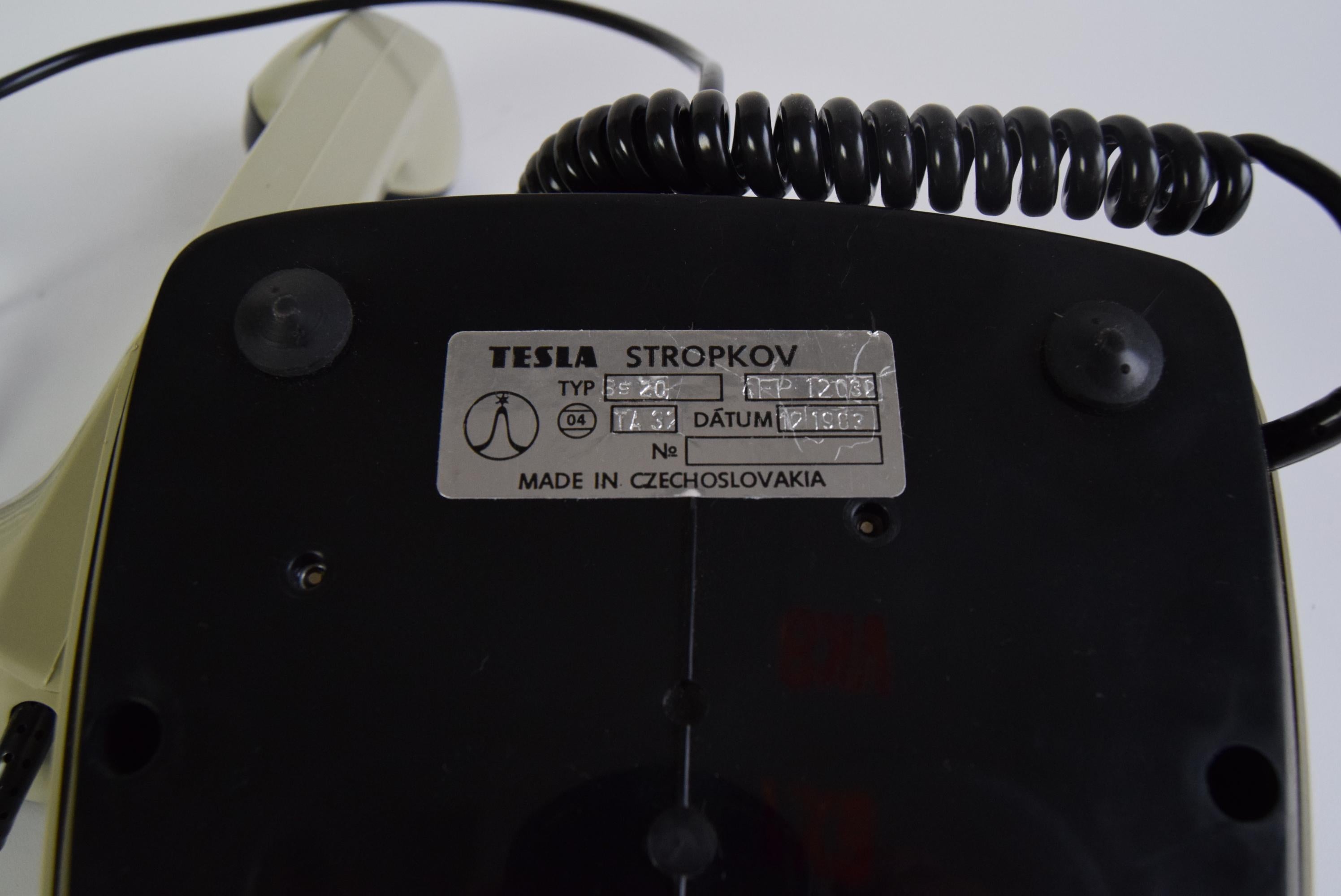 Funktionales Tesla-Design- Telefon aus der Mitte des Jahrhunderts, Tschechoslowakei, 1983. im Angebot 6