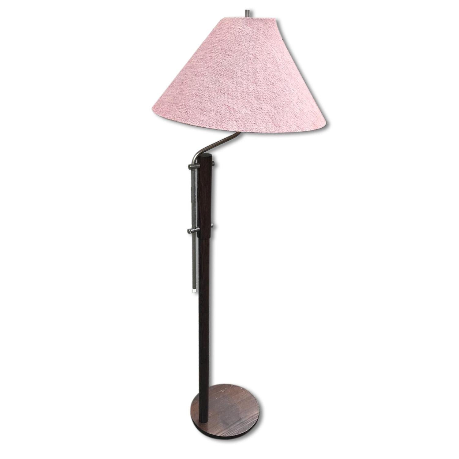 Wood Midcentury Functionalistic Floor, Standing Lamp, 1950s For Sale