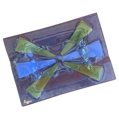 Mid-Century Fused Art Glass Ashtray by Higgins