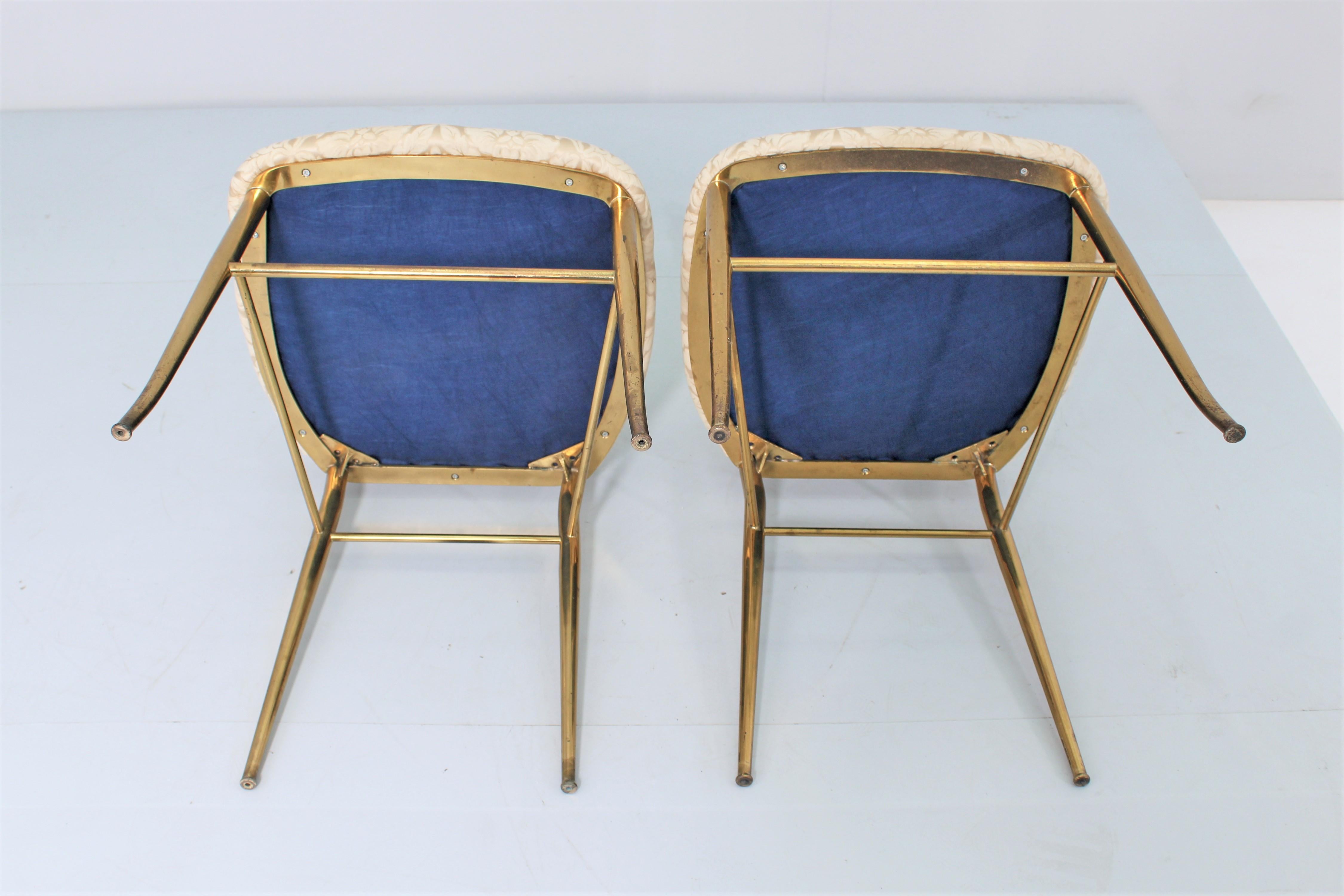 Mid-Century G. Descalzi High Espalier Dining Chairs Set of 2, Chiavari 50s Italy For Sale 6