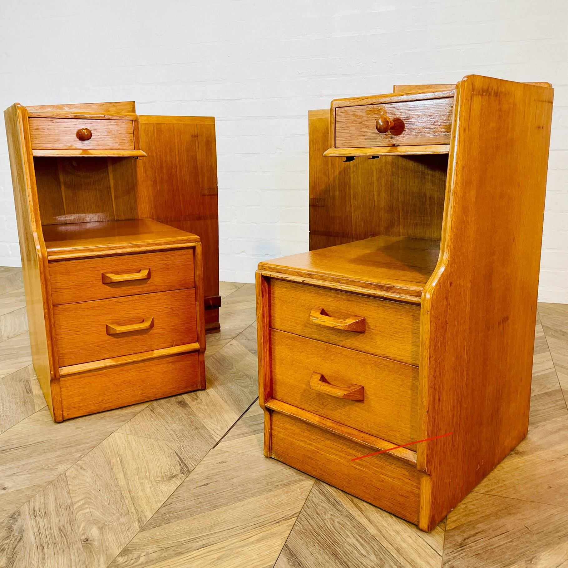 Mid Century G Plan 'Brandon' Bedside Cabinets, Set of 2, 1950s For Sale 3