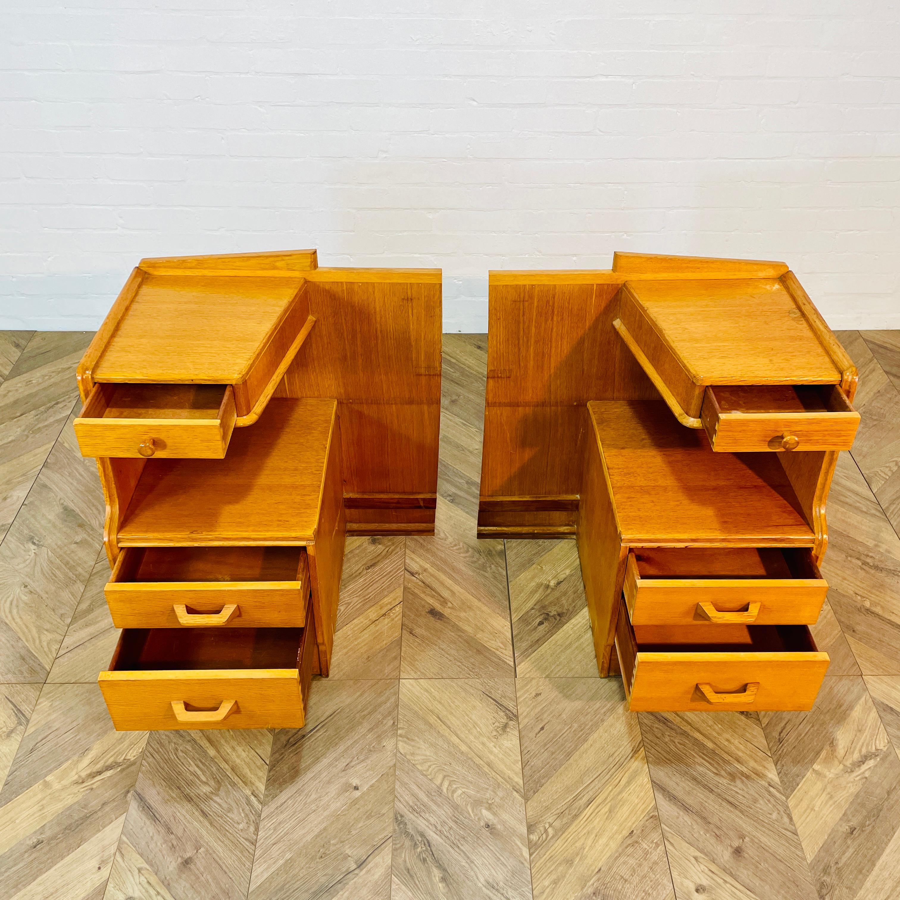 Mid-20th Century Mid Century G Plan 'Brandon' Bedside Cabinets, Set of 2, 1950s For Sale