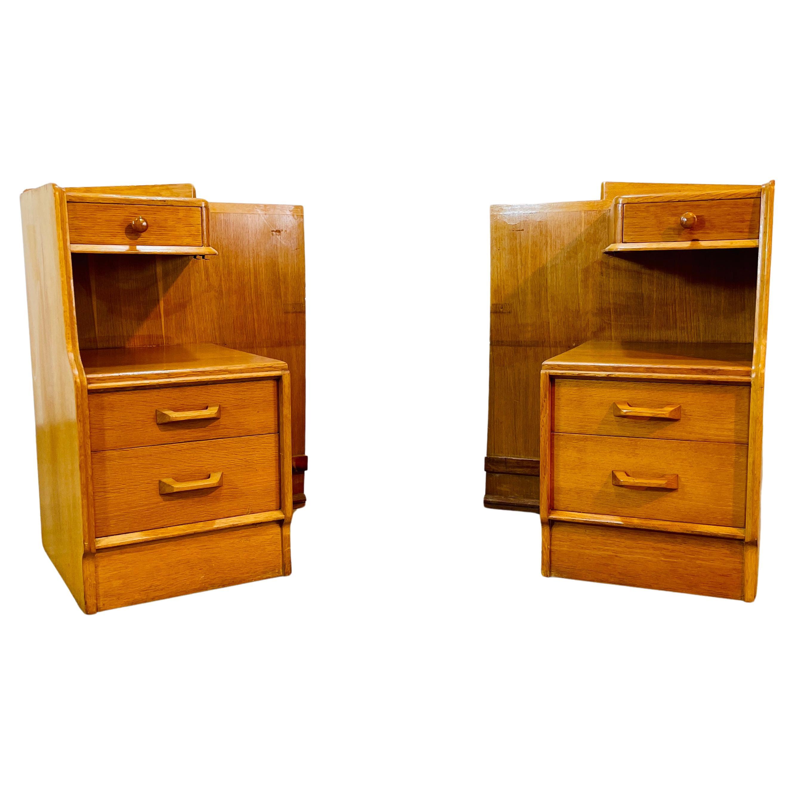 Mid Century G Plan 'Brandon' Bedside Cabinets, Set of 2, 1950s For Sale