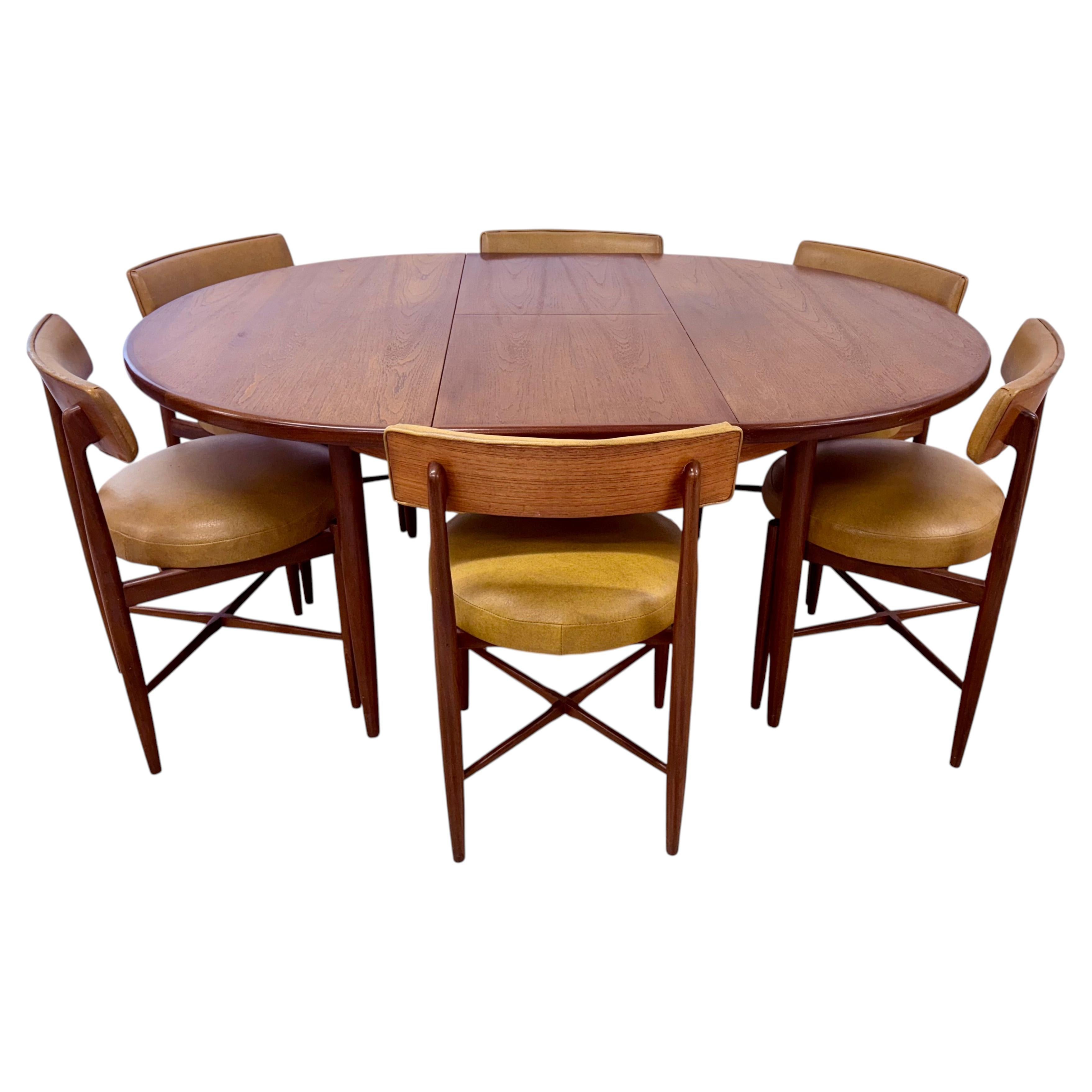 Mid-Century G Plan Dining Table and Six Chairs