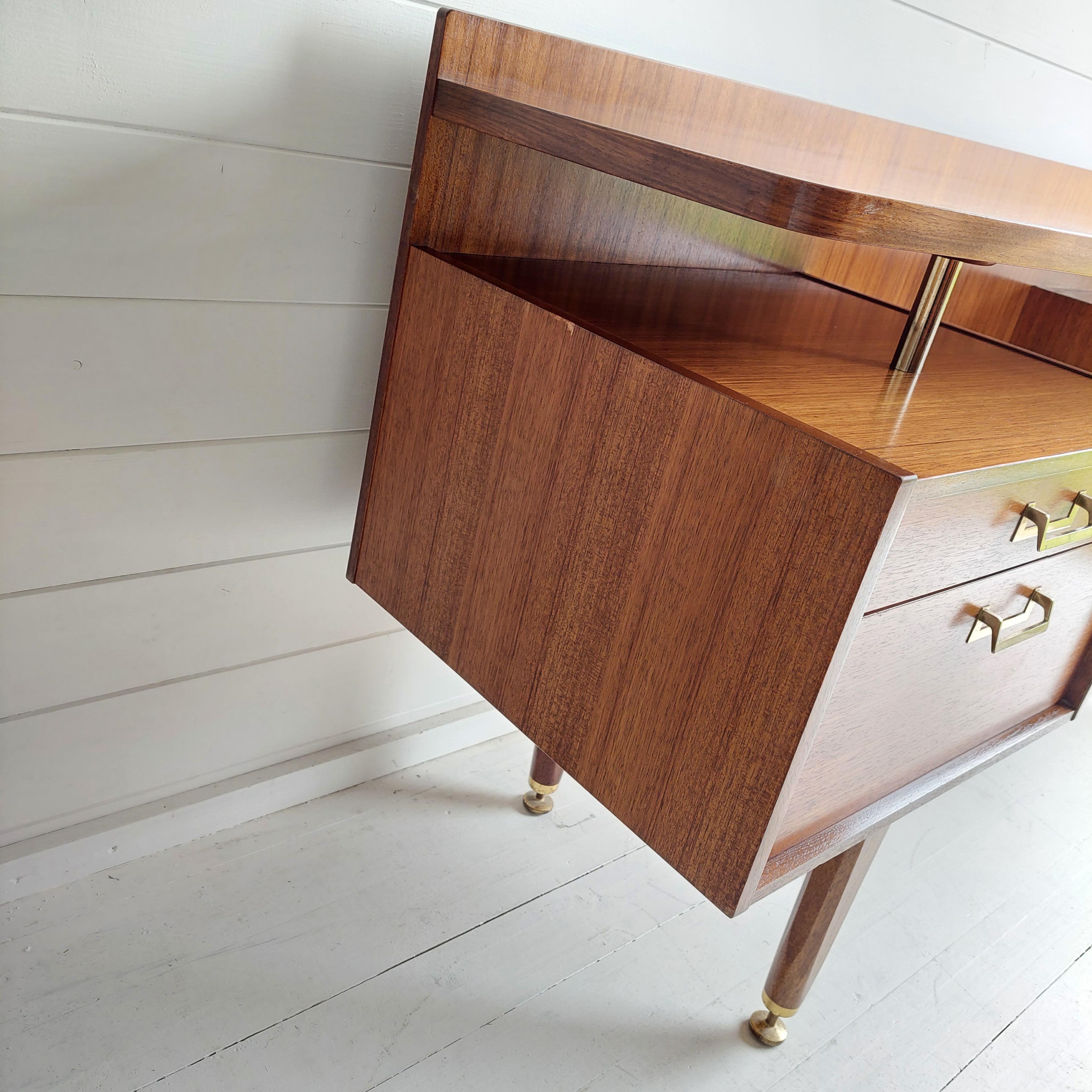 Mid Century G Plan E Gomme Floating Desk / Dressing Table in Tola, 1960s 8