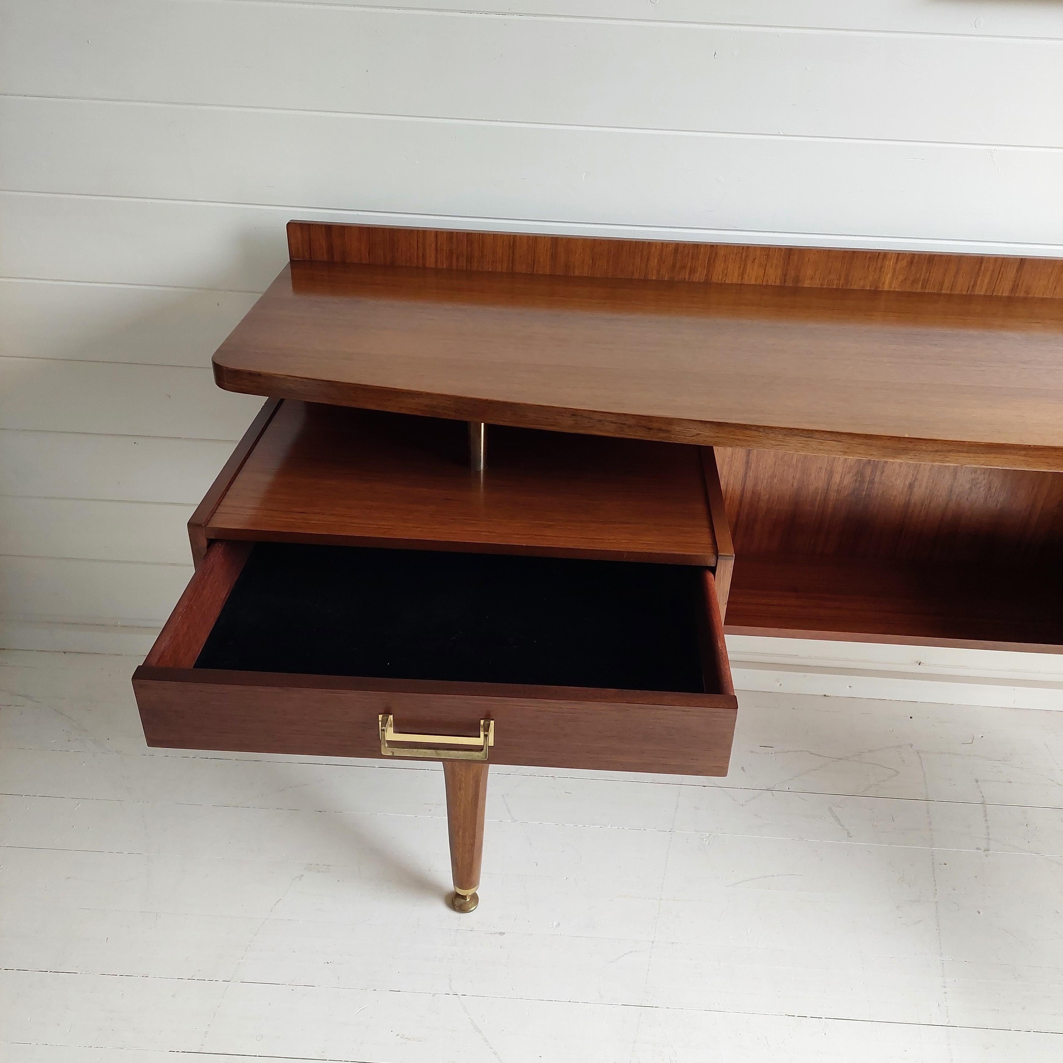 Mid Century G Plan E Gomme Floating Desk / Dressing Table in Tola, 1960s 2