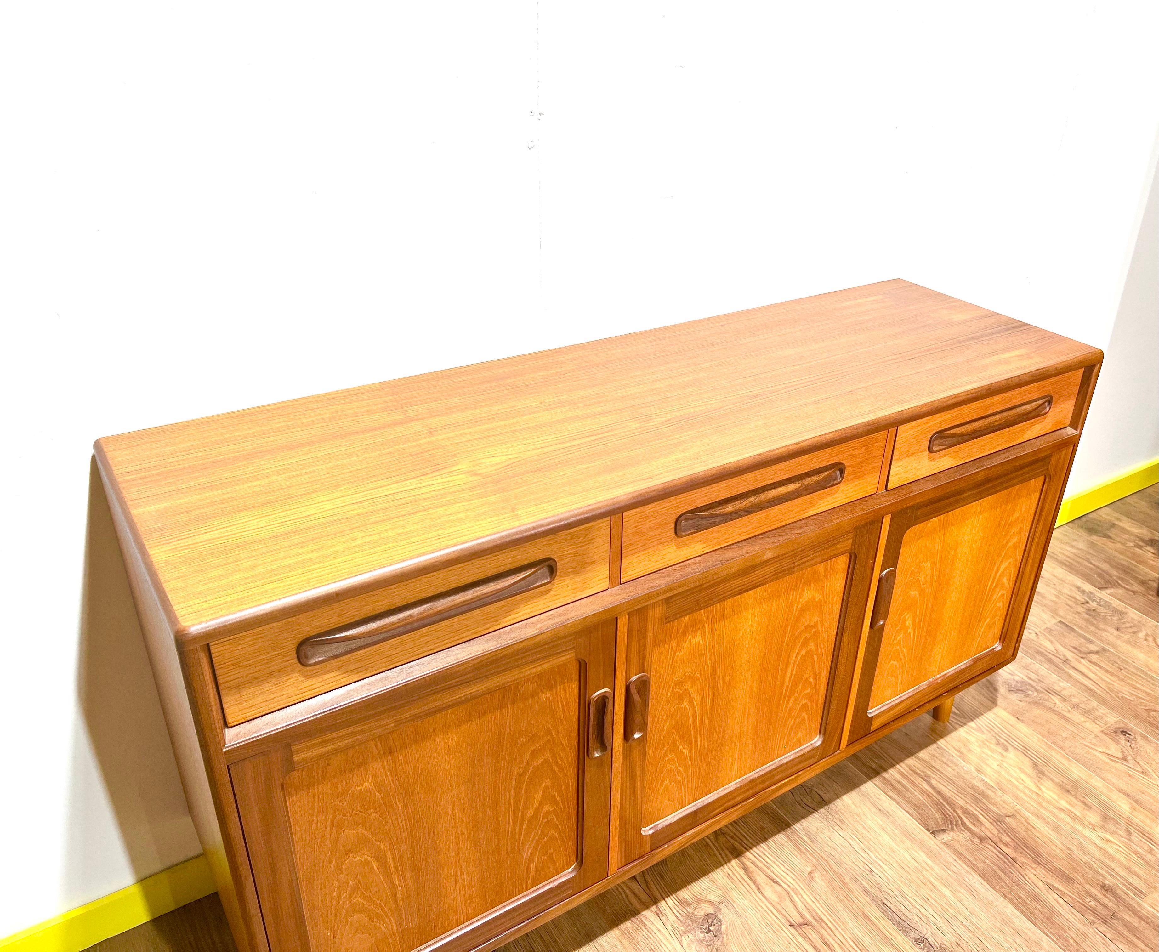 We are delighted to offer this superb piece of mid century furniture, a masterfully designed and handmade teak Fresco Sideboard by Victor Wilkins for G-Plan. The sideboard dates to the 1960s and represents one of the most iconic examples of British