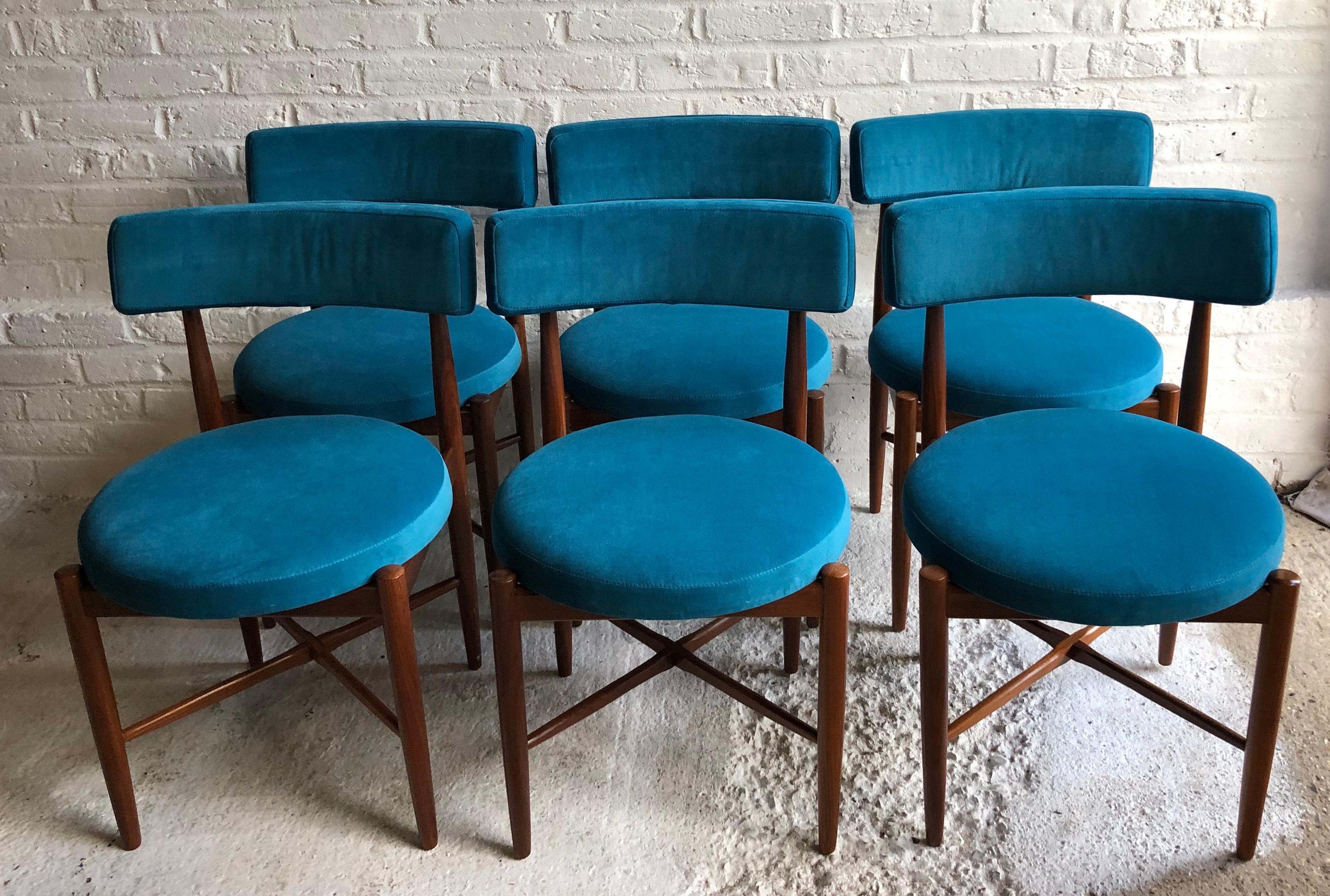 Mid-Century Modern Midcentury G Plan ‘Fresco’ Dining Table & 6 x Chairs by V B Wilkins, 1960s