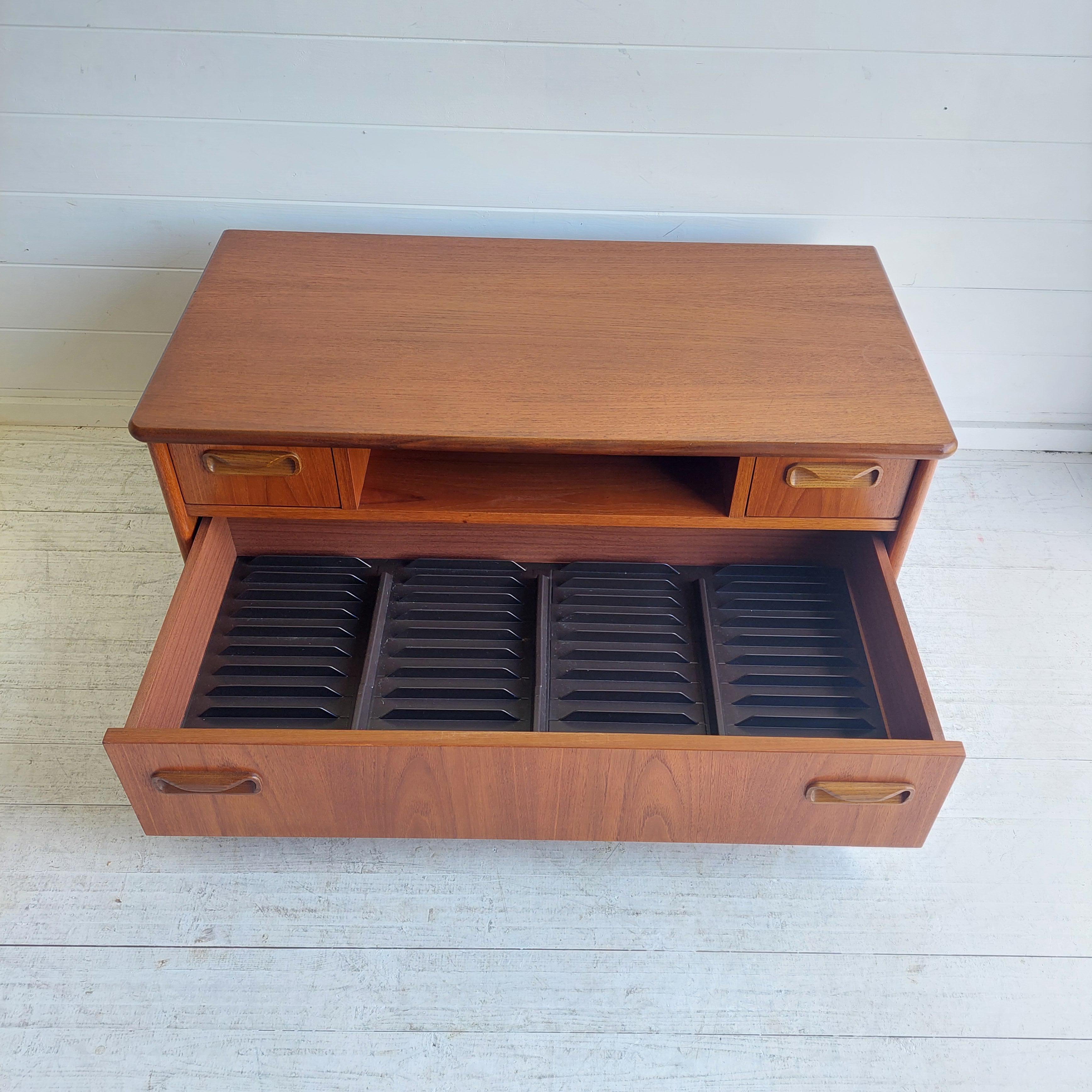 Mid Century G Plan Fresco Retro Teak Tv Unit Media Cabinet Drawers Sideboard, 70 5