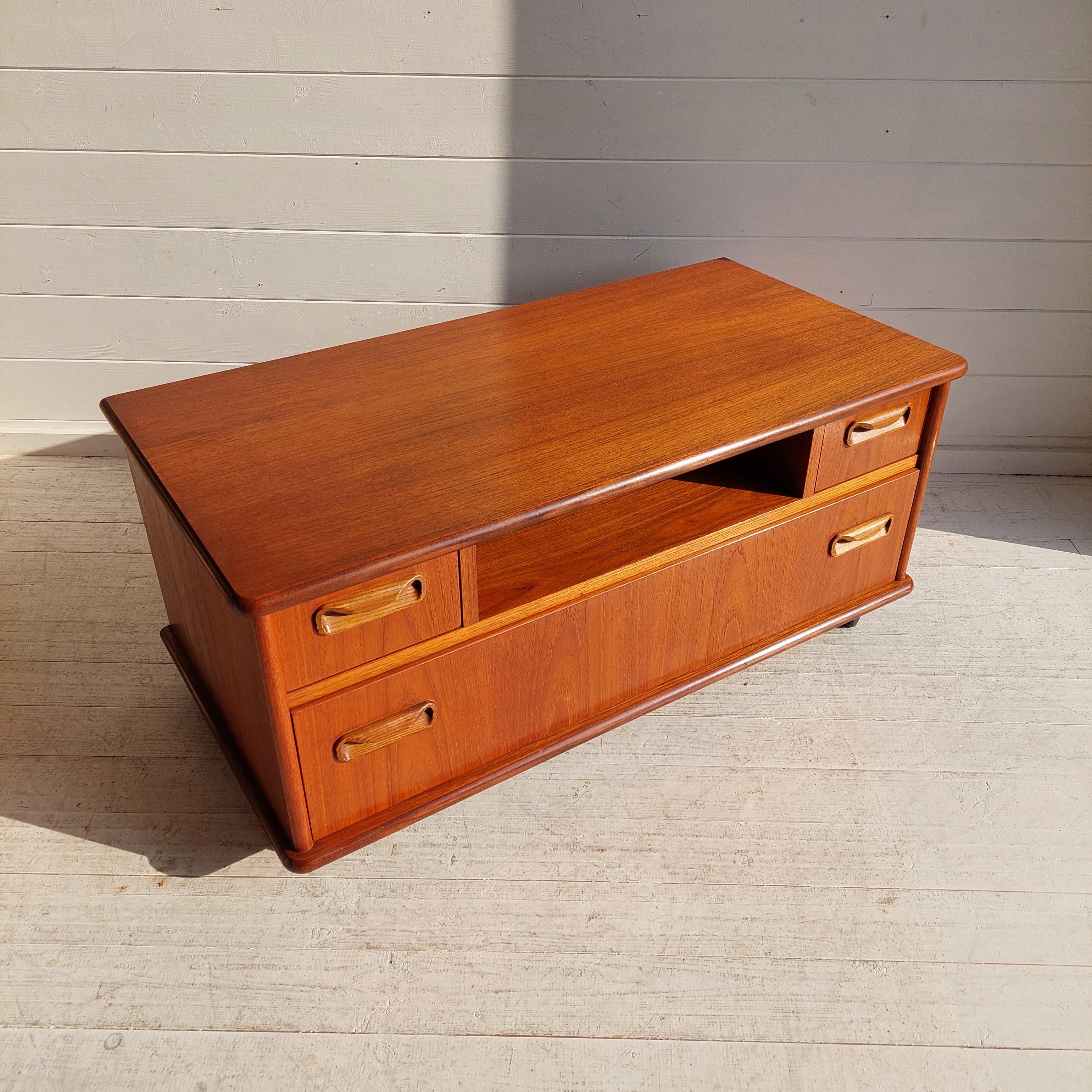 vintage teak tv cabinet