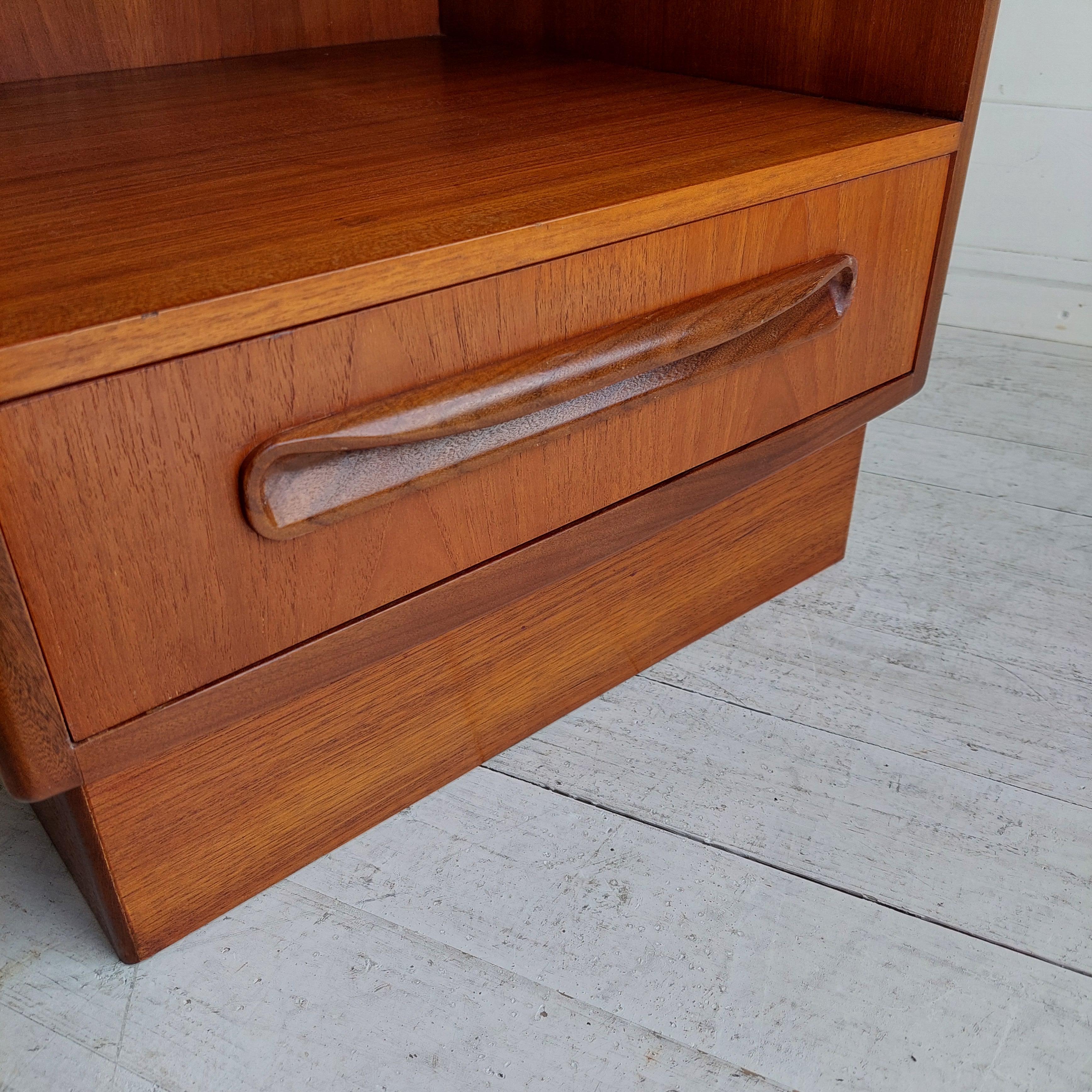 Mid Century G Plan Fresco Teak Bedside table nightstand 60s 7