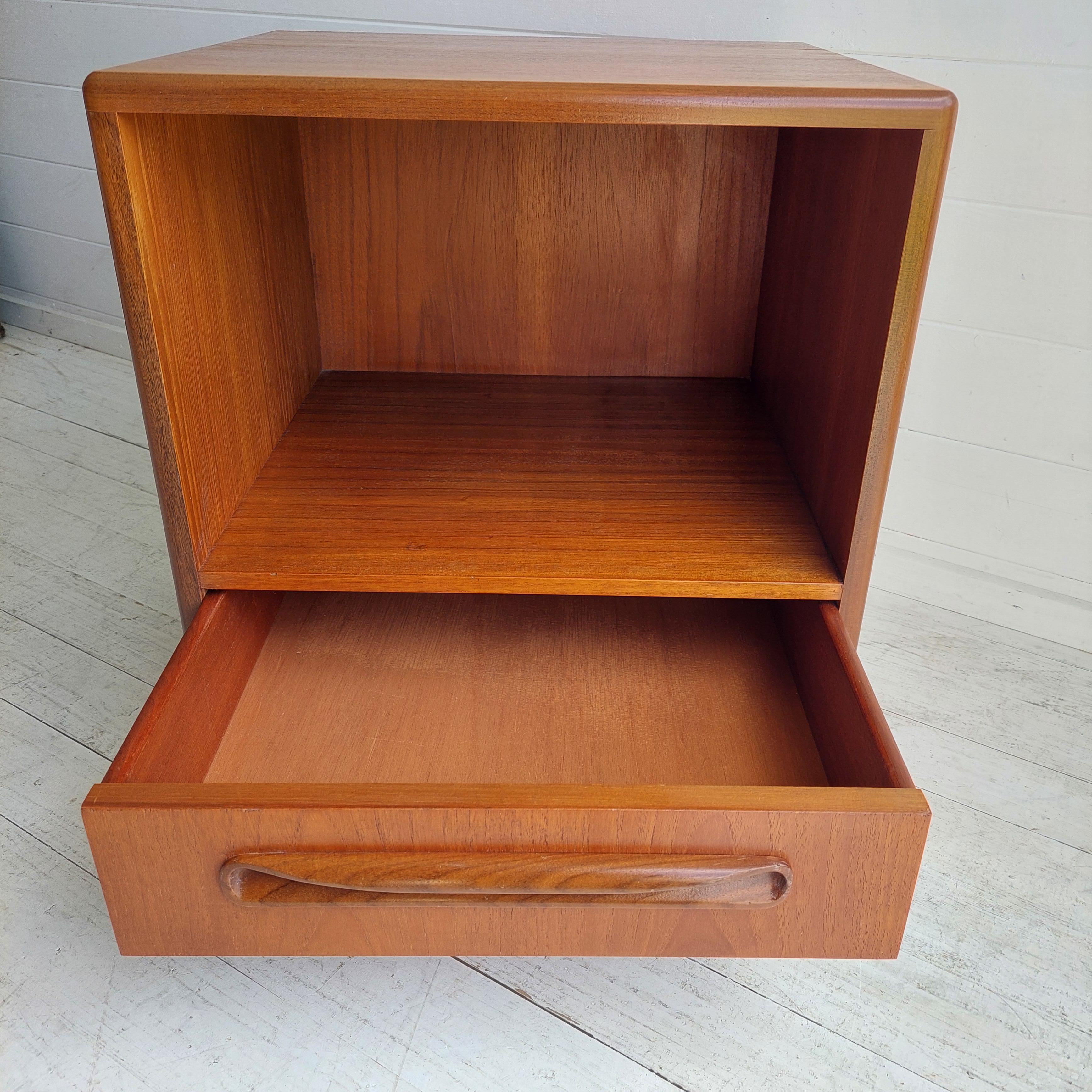 Mid Century G Plan Fresco Teak Bedside table nightstand 60s 8