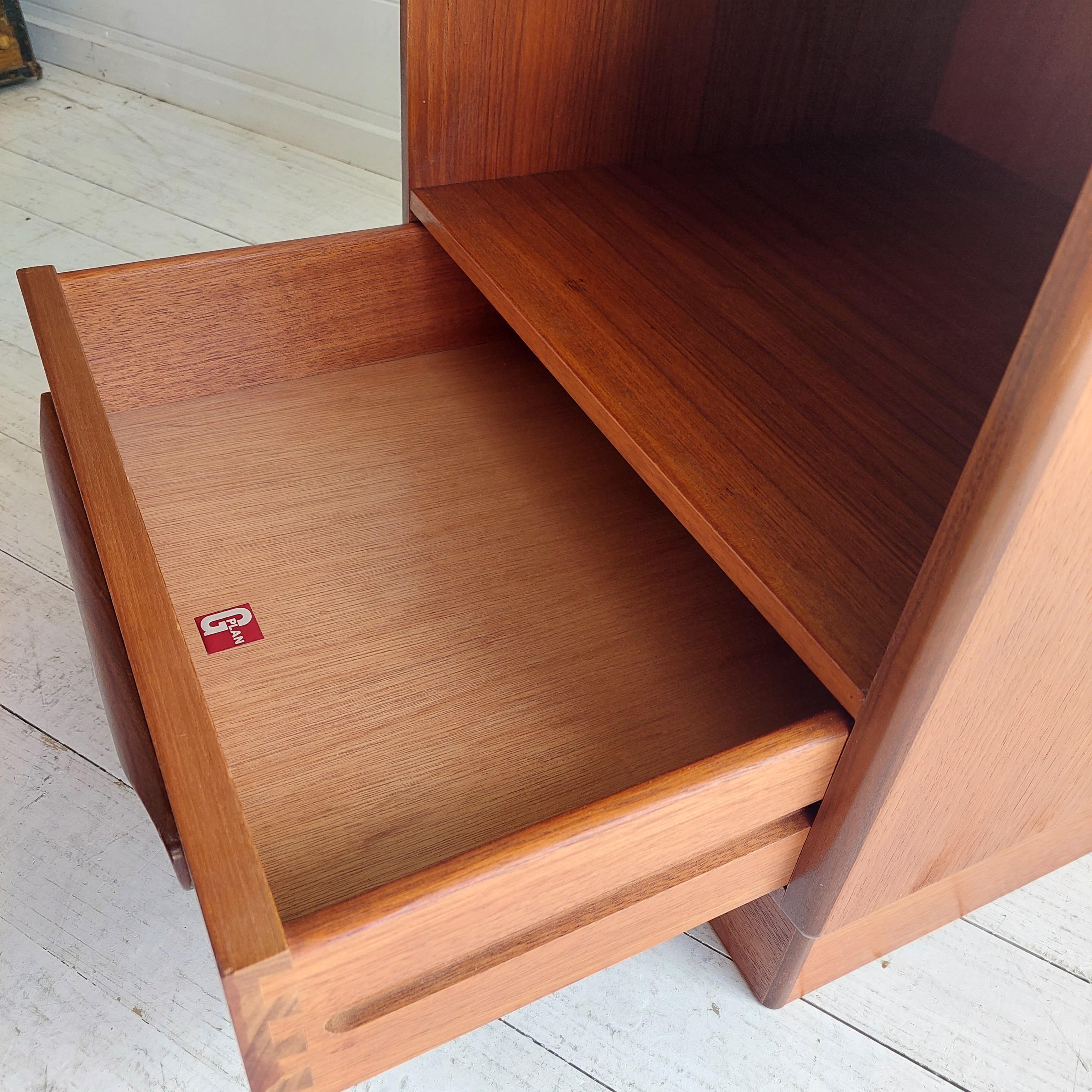 Mid Century G Plan Fresco Teak Bedside table nightstand 60s 10