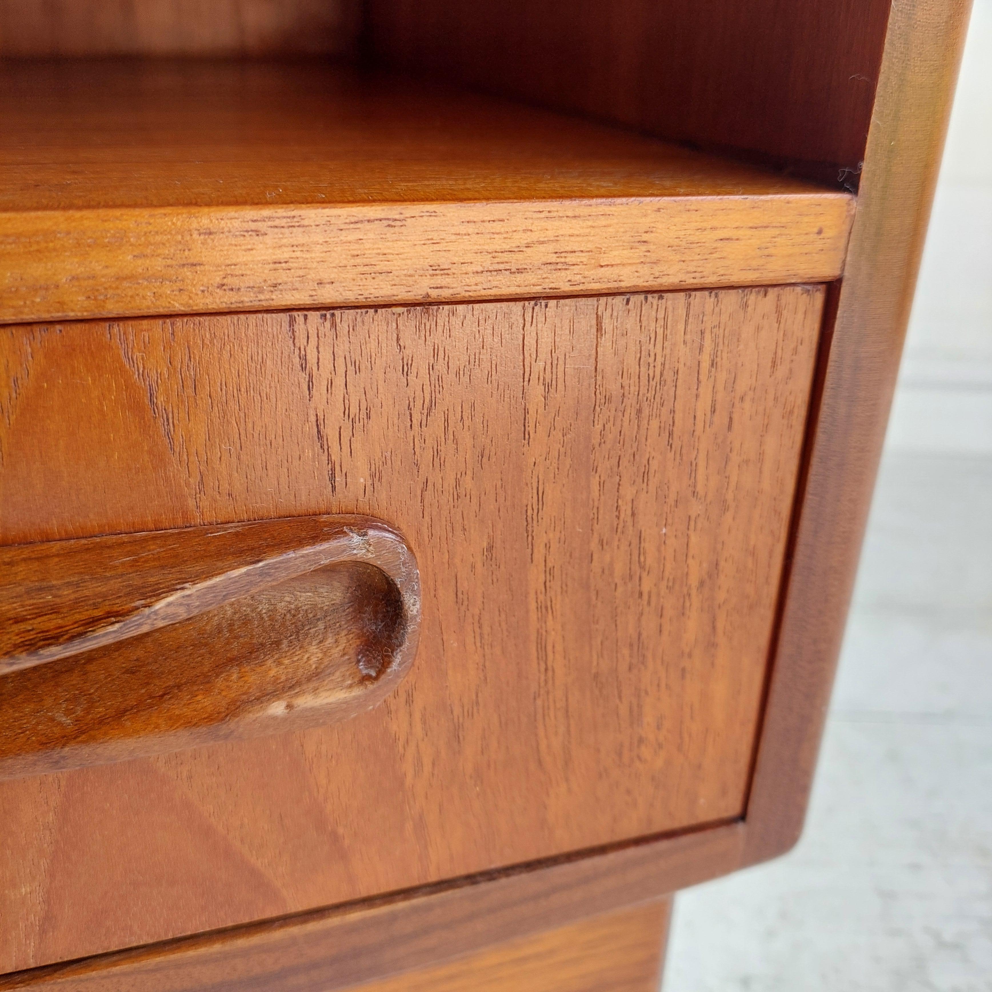 Mid Century G Plan Fresco Teak Bedside table nightstand 60s 11