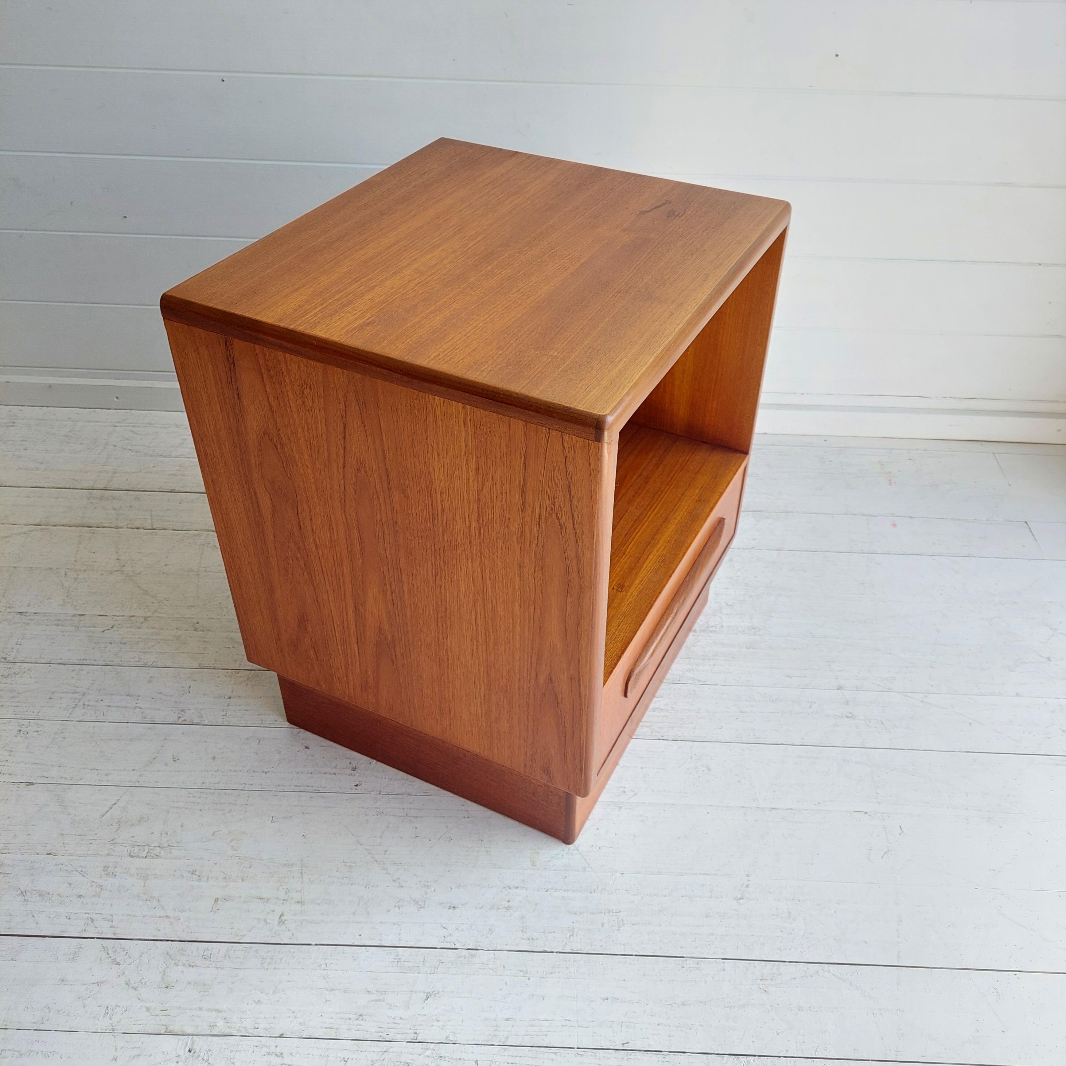 Mid Century G Plan Fresco Teak Bedside table nightstand 60s In Good Condition In Leamington Spa, GB