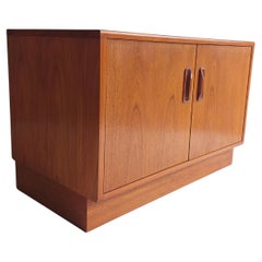 Mid Century G Plan Fresco Teak compact sideboard cupboard record cabinet, 1970s