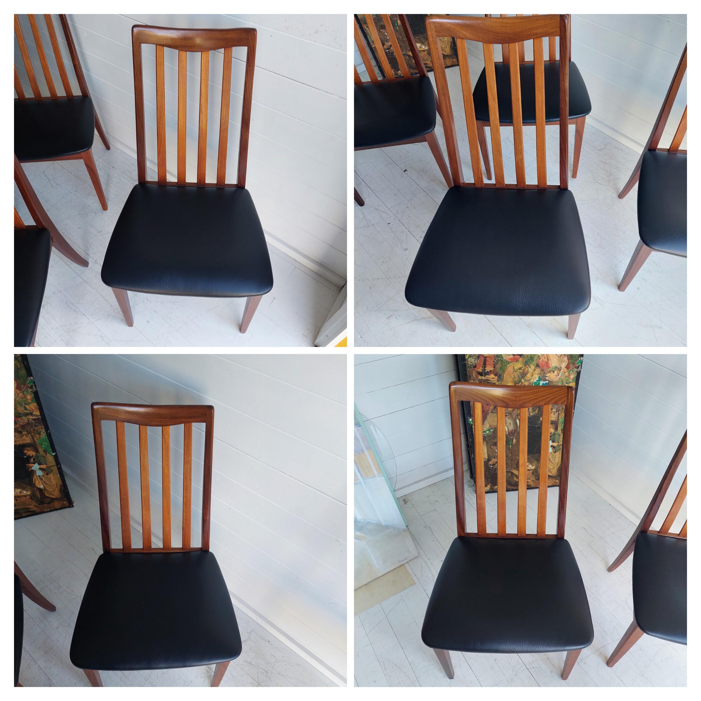 Midcentury G Plan Fresco Teak Dining Chairs 1960s, Set of 4 13