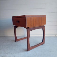 Mid Century G-Plan "Quadrille" Teak bedside table sidetable, R. BENNETT, 60s