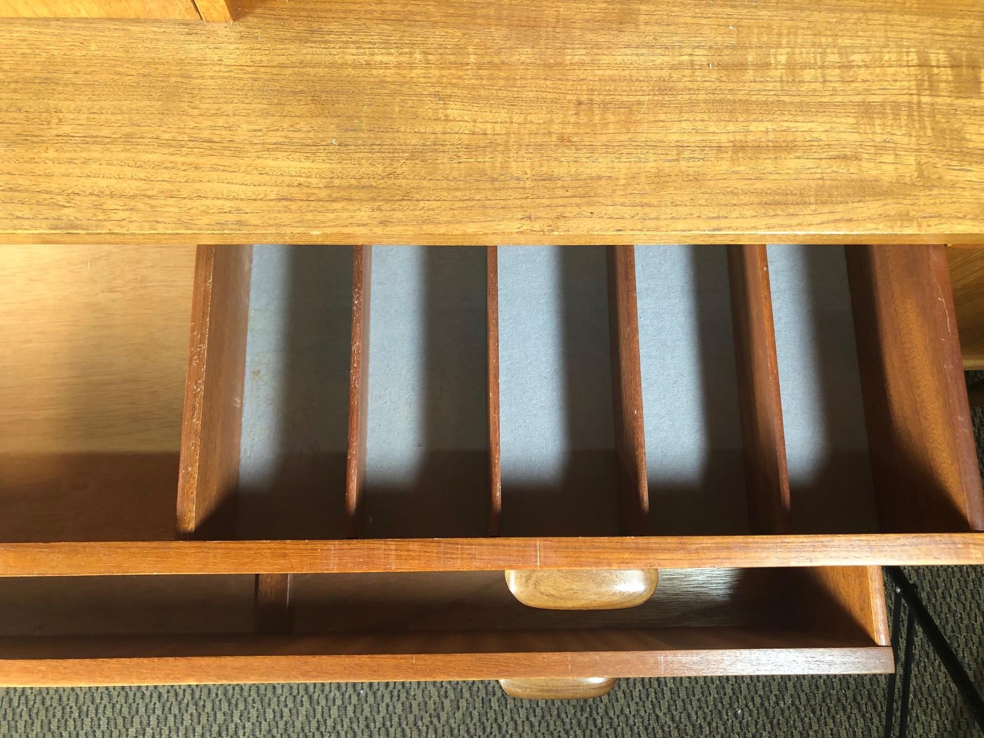 Midcentury G Plan Teak Highboard Credenza with Secretary In Good Condition For Sale In Norcross, GA