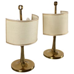 Mid-Century G. Sciolari (attr.) Brass Bedside Lamp 1970s Italy