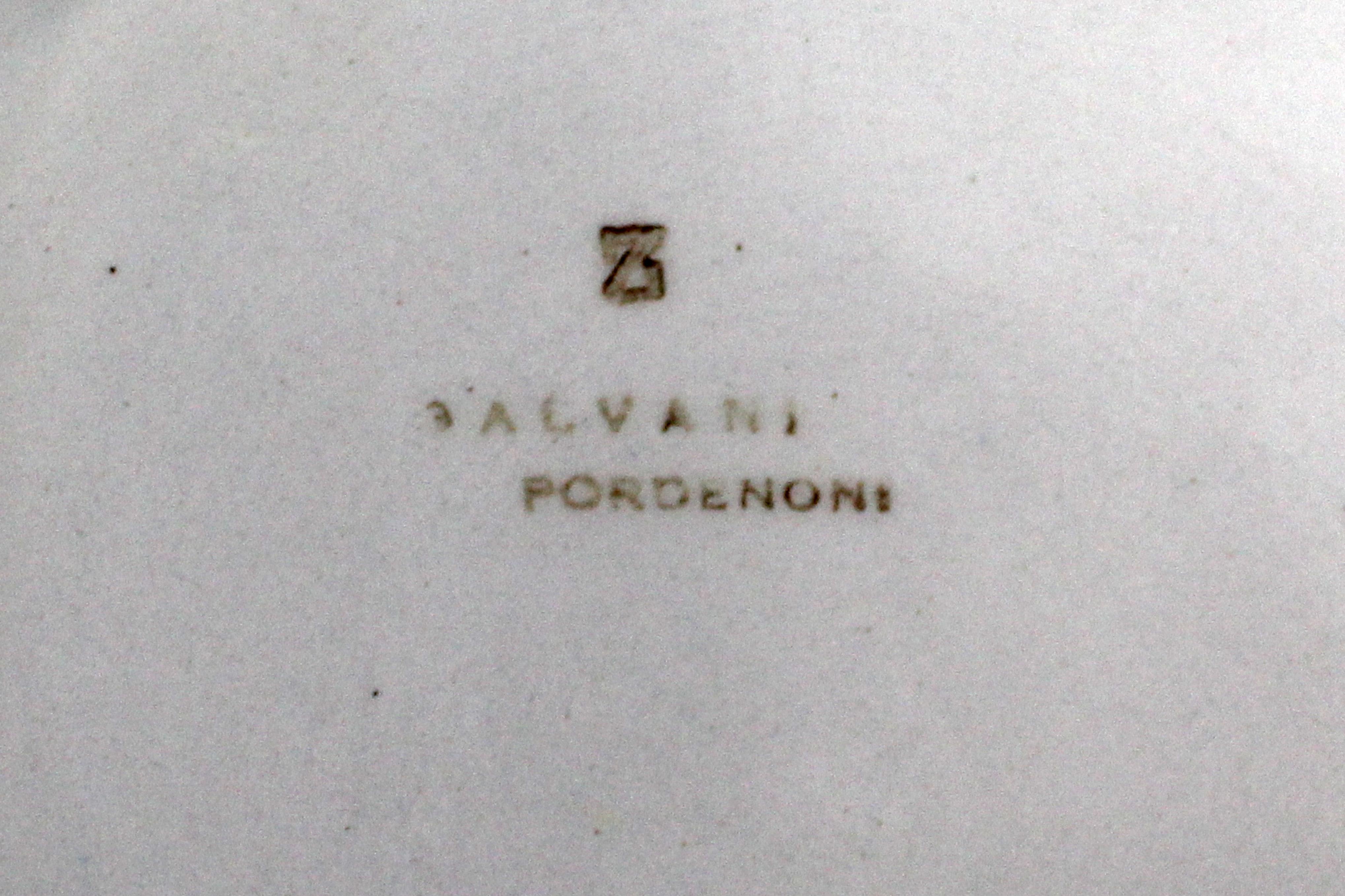 Table en céramique aérographe Galvani du milieu du siècle Ensemble de trois tables 60s Italie en vente 9