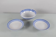Mid-Century Galvani Pordenone Airbrushed Ceramic Table Set of Three 60s Italy