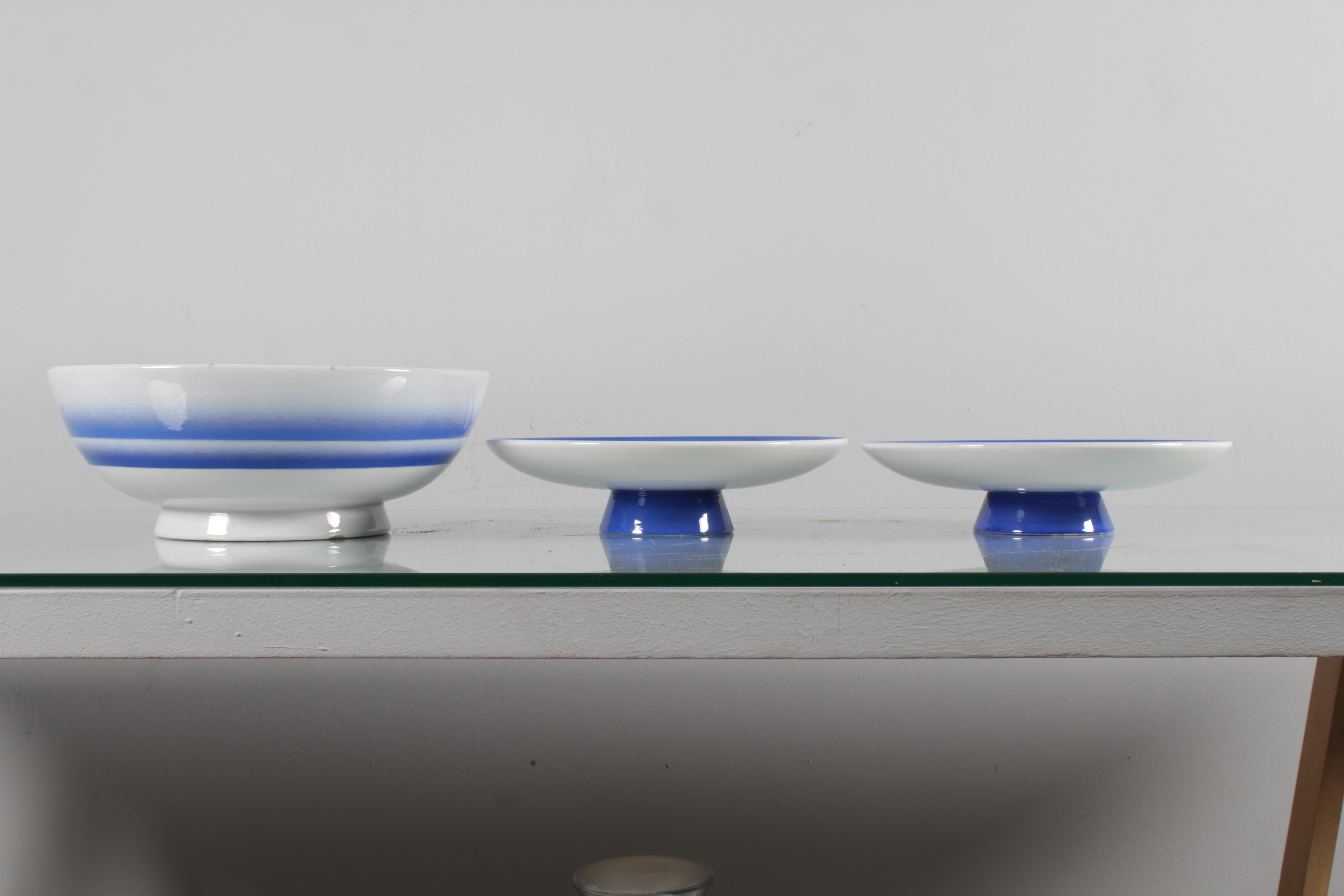 Table en céramique aérographe Galvani du milieu du siècle Ensemble de trois tables 60s Italie Bon état - En vente à Palermo, IT