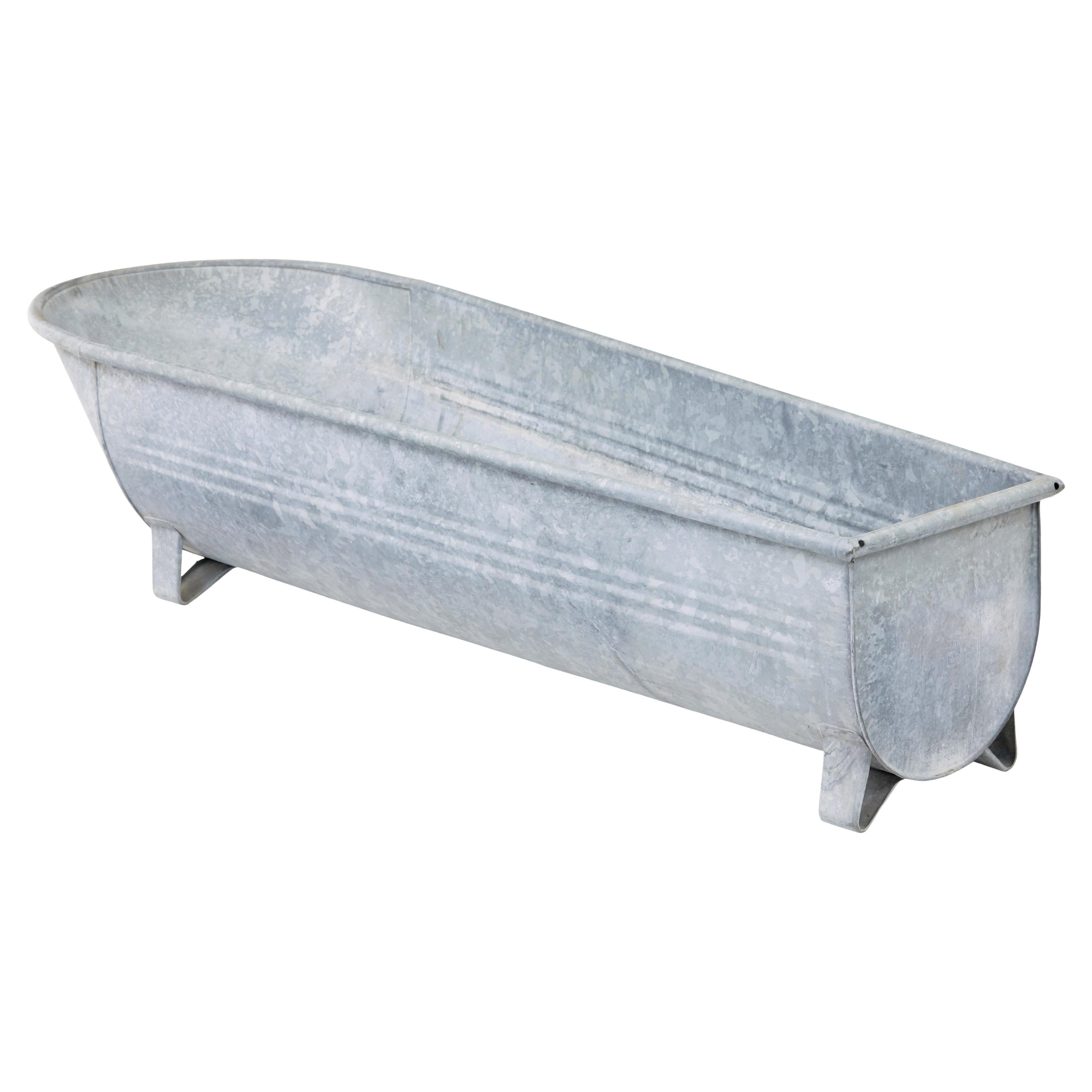 Mid century galvanised tin bath