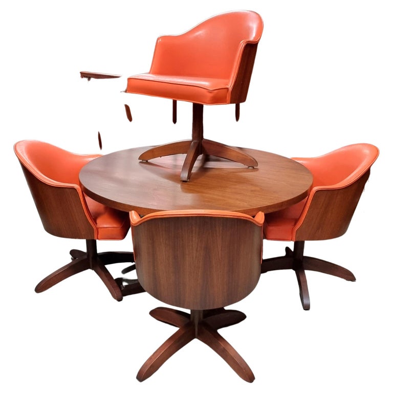 MidCentury Game Table Set Dining Table For Sale at 1stDibs