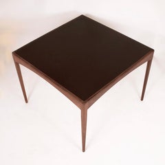 Kristian Vedel Midcentury Black Leather Danish Game Set for Soren Willadsen