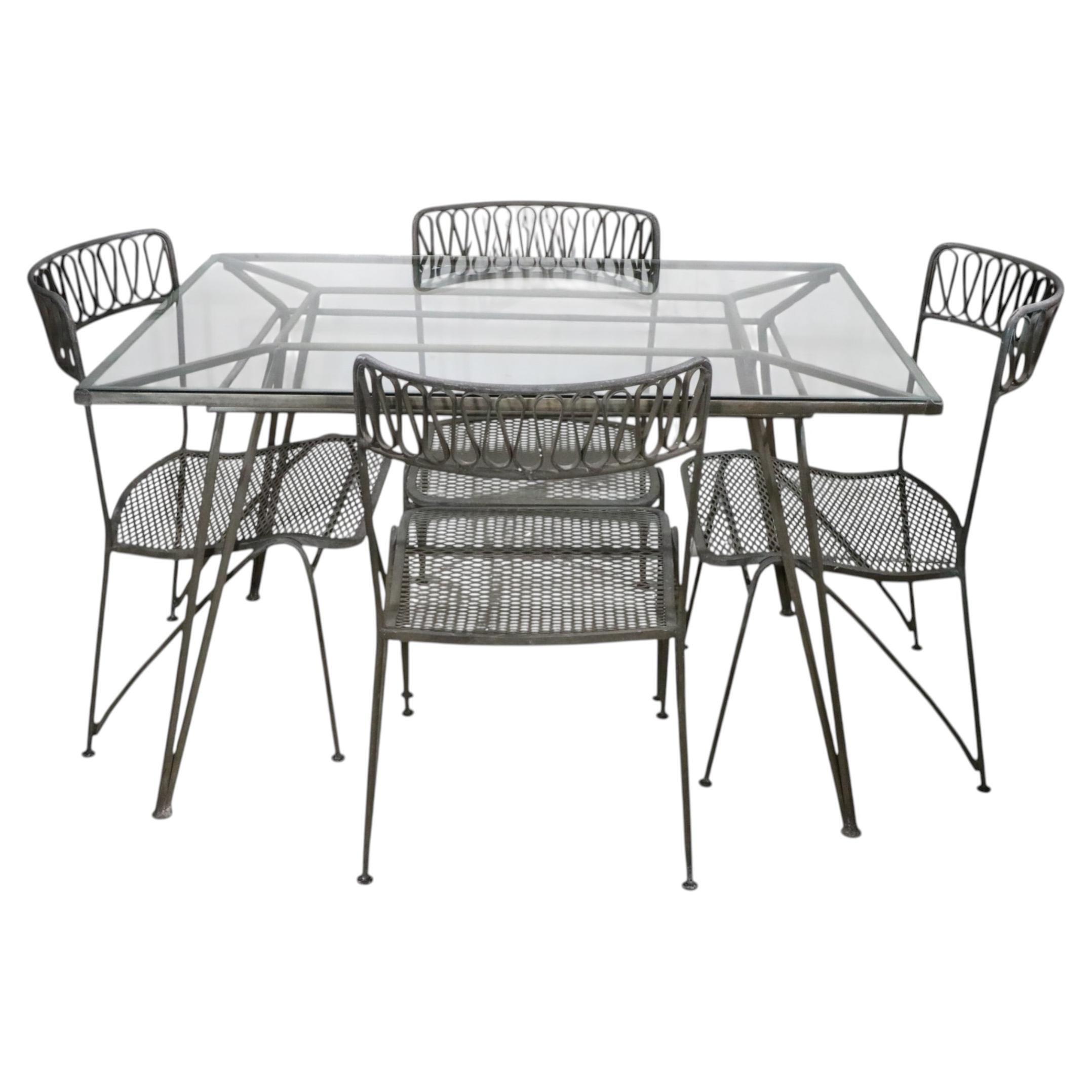 Mid Century Garden Patio Poolside Dining Set Maurizio Tempestini for Salterini