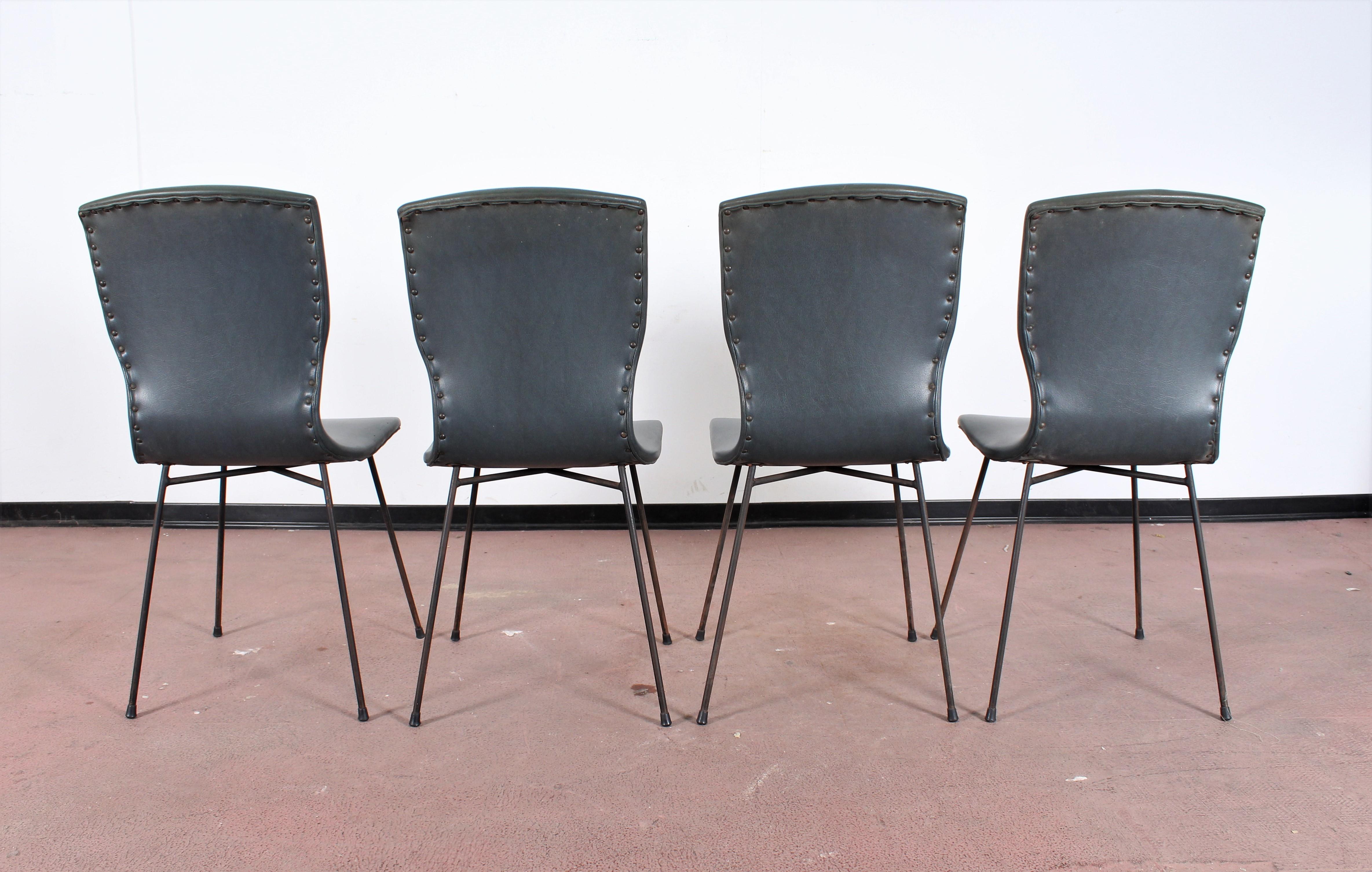 Midcentury Gastone Rinaldi Modern Dining Chairs Set of 4, 1960s, Italy 5