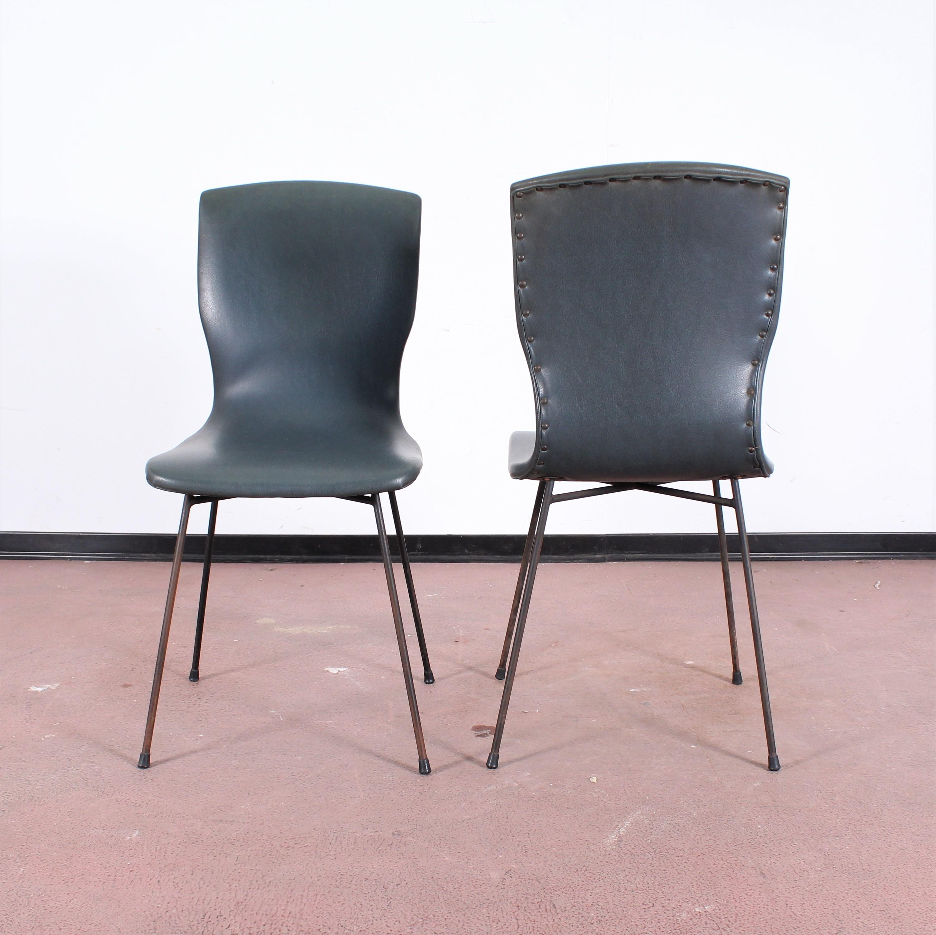 Midcentury Gastone Rinaldi Modern Dining Chairs Set of 4, 1960s, Italy 1