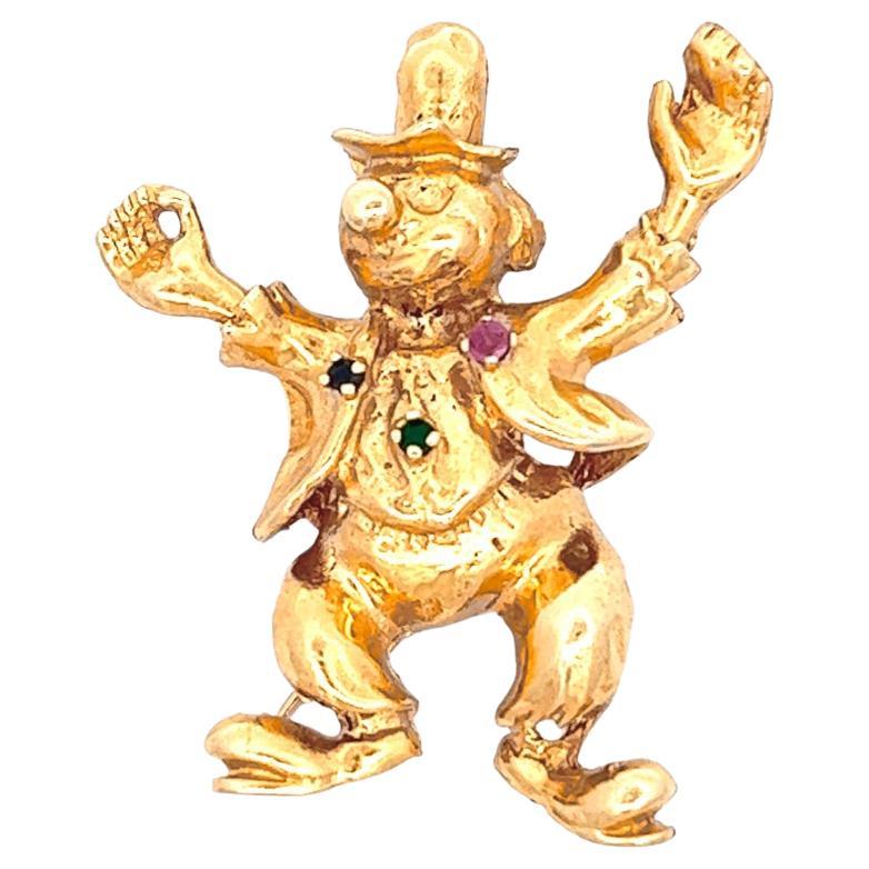 Unique Gemstone Gold Water Bearer Brooch For Sale at 1stDibs | water ...