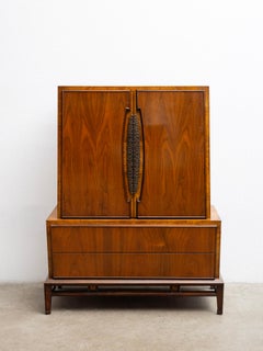Mid Century Genova Tall Boy Chest of Drawers