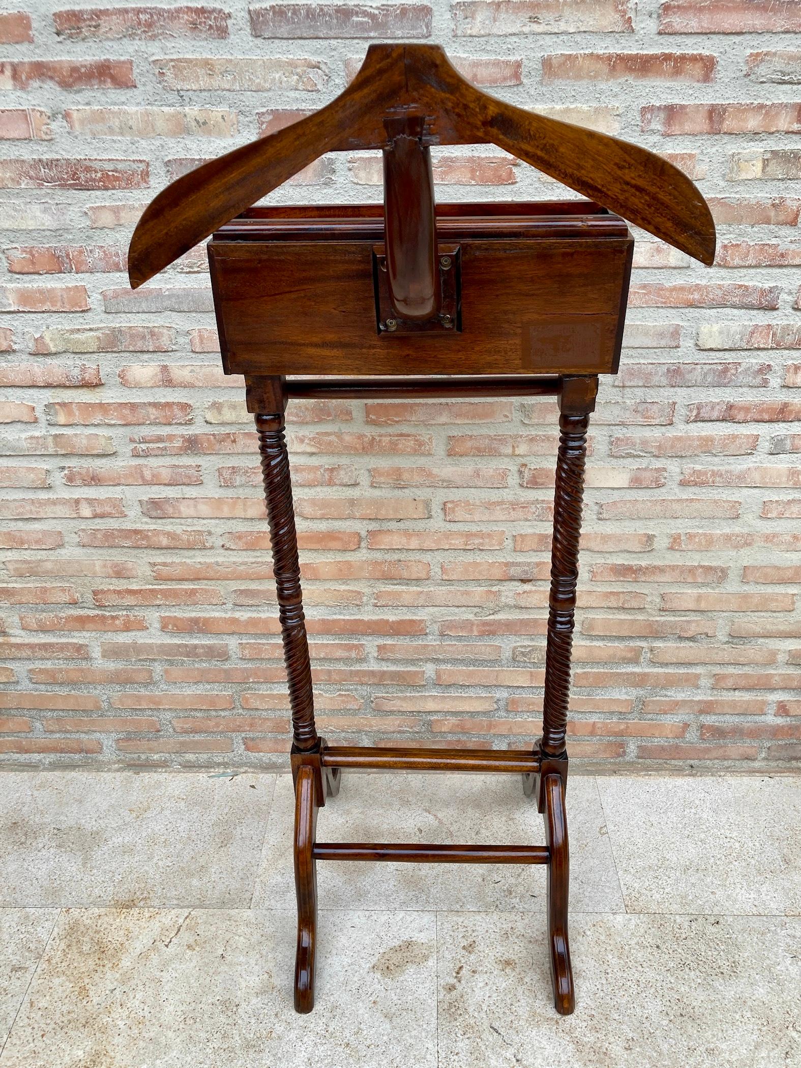 Spanish Colonial Mid-Century Gentlemens Valet with Two Drawers, 1950s For Sale
