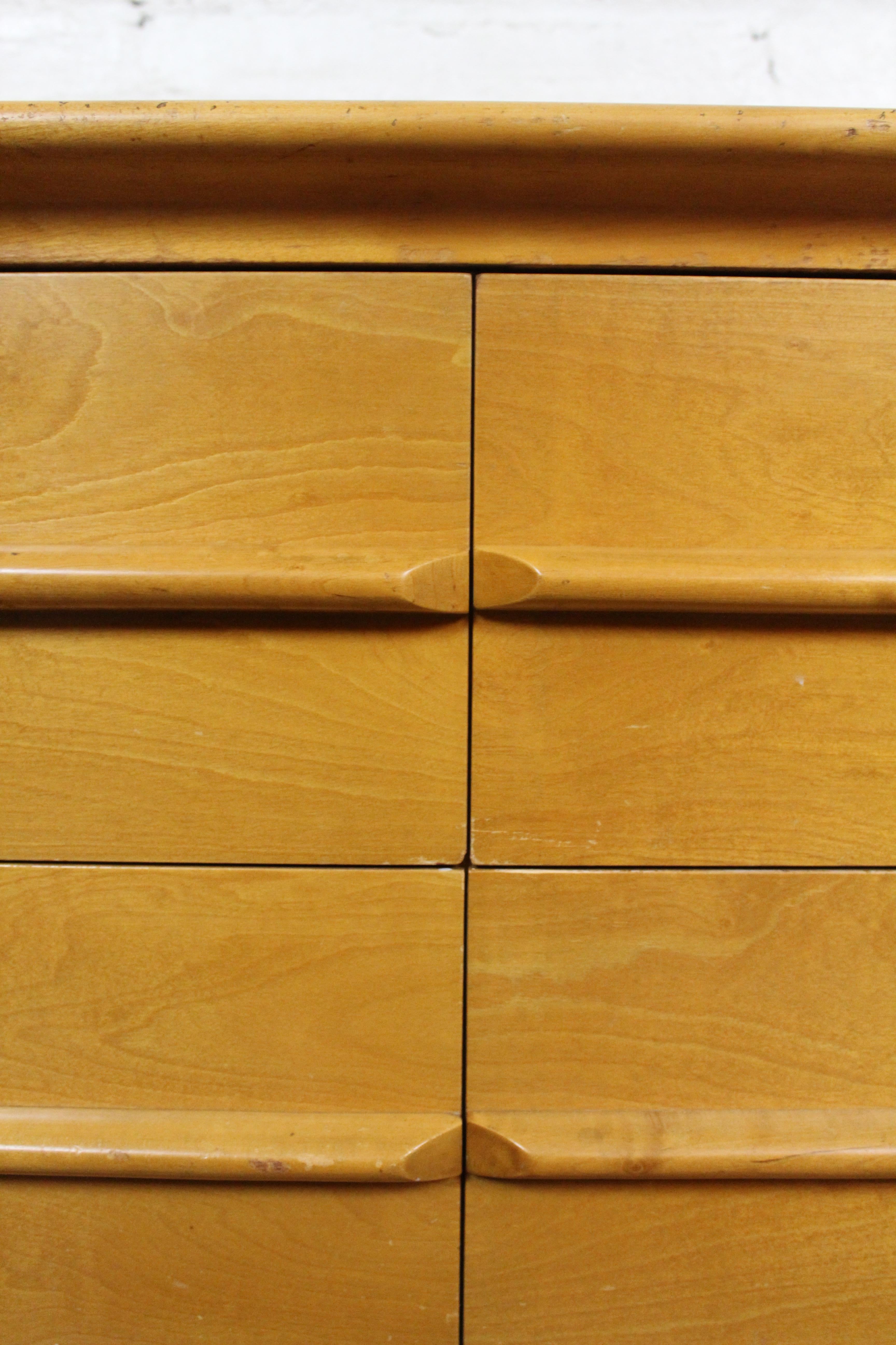 Mid-Century Geometric Birch Dresser by Edmond Spence For Sale 7