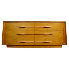 Mid-Century Geometric Birch Dresser by Edmond Spence