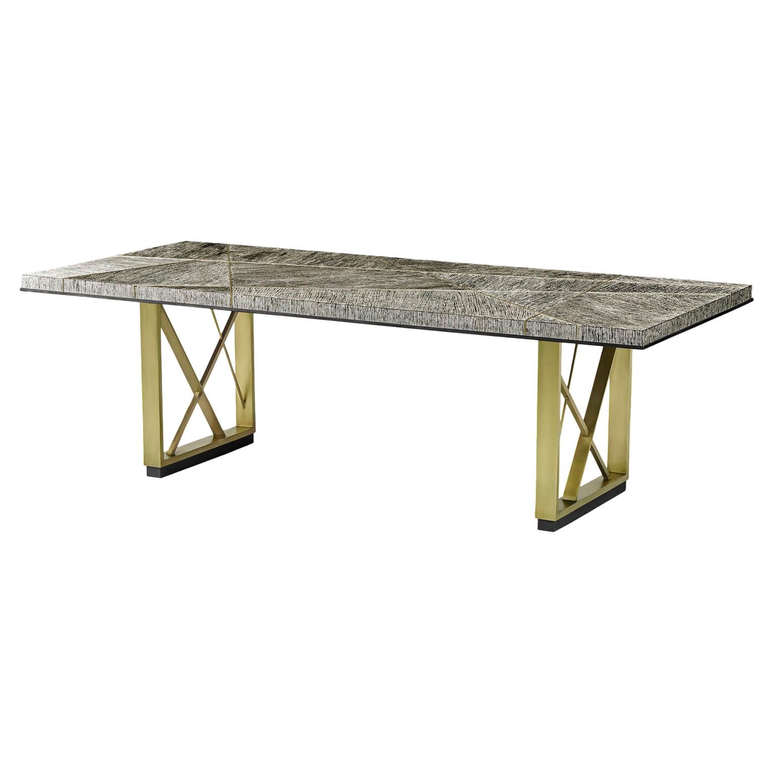 Mid Century Geometric Dining Table For Sale