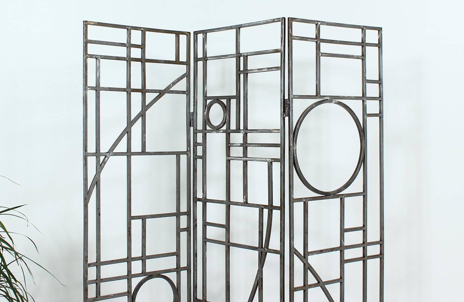 Late 20th Century Post-Modern Geometric Folding Room Divider by Robert Sonneman