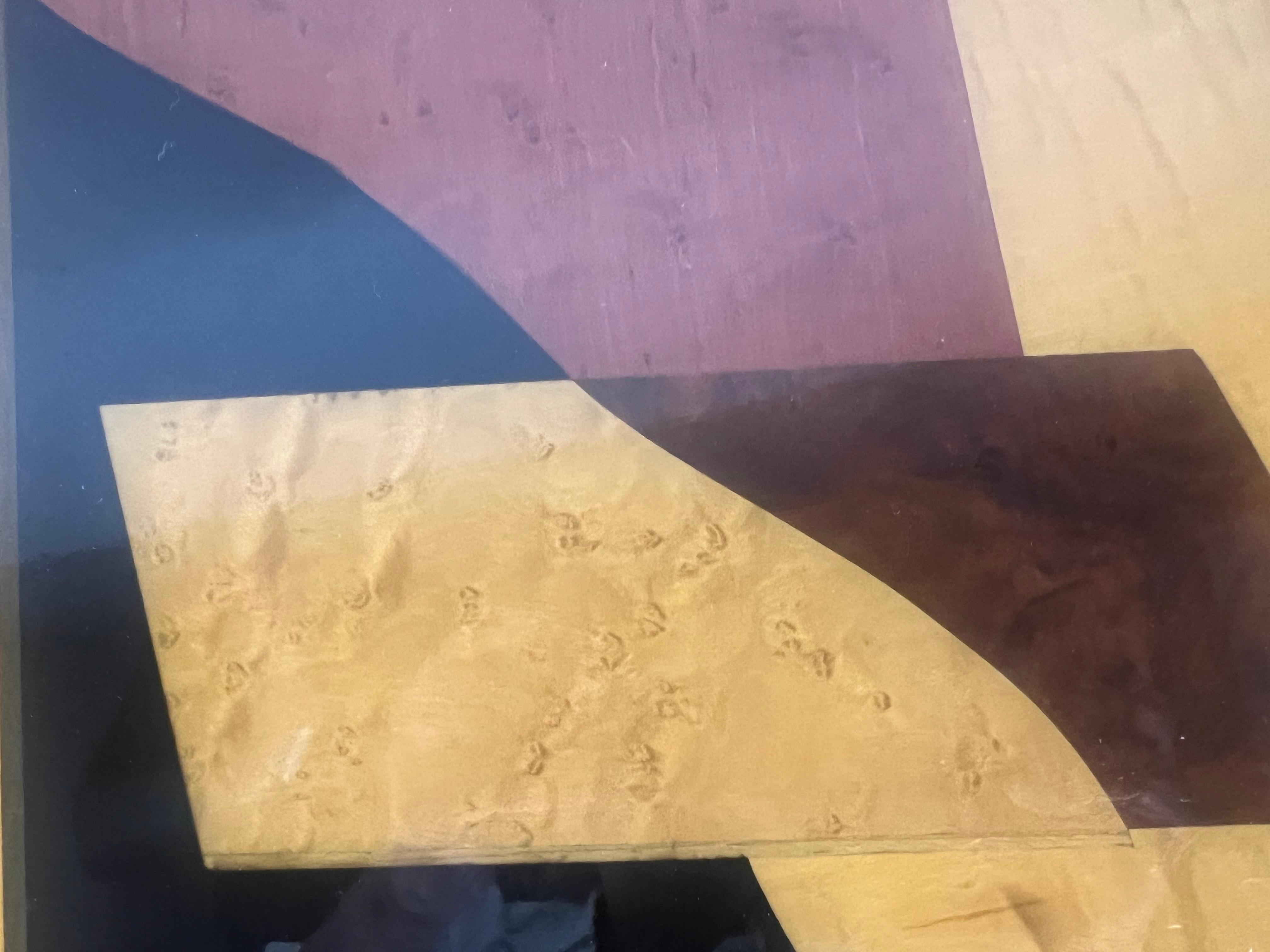 Table géométrique en forme de cascade laquée du milieu du siècle Bon état - En vente à Los Angeles, CA