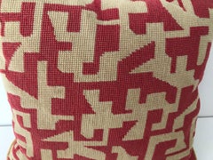 Midcentury Geometric Needlepoint Pillow