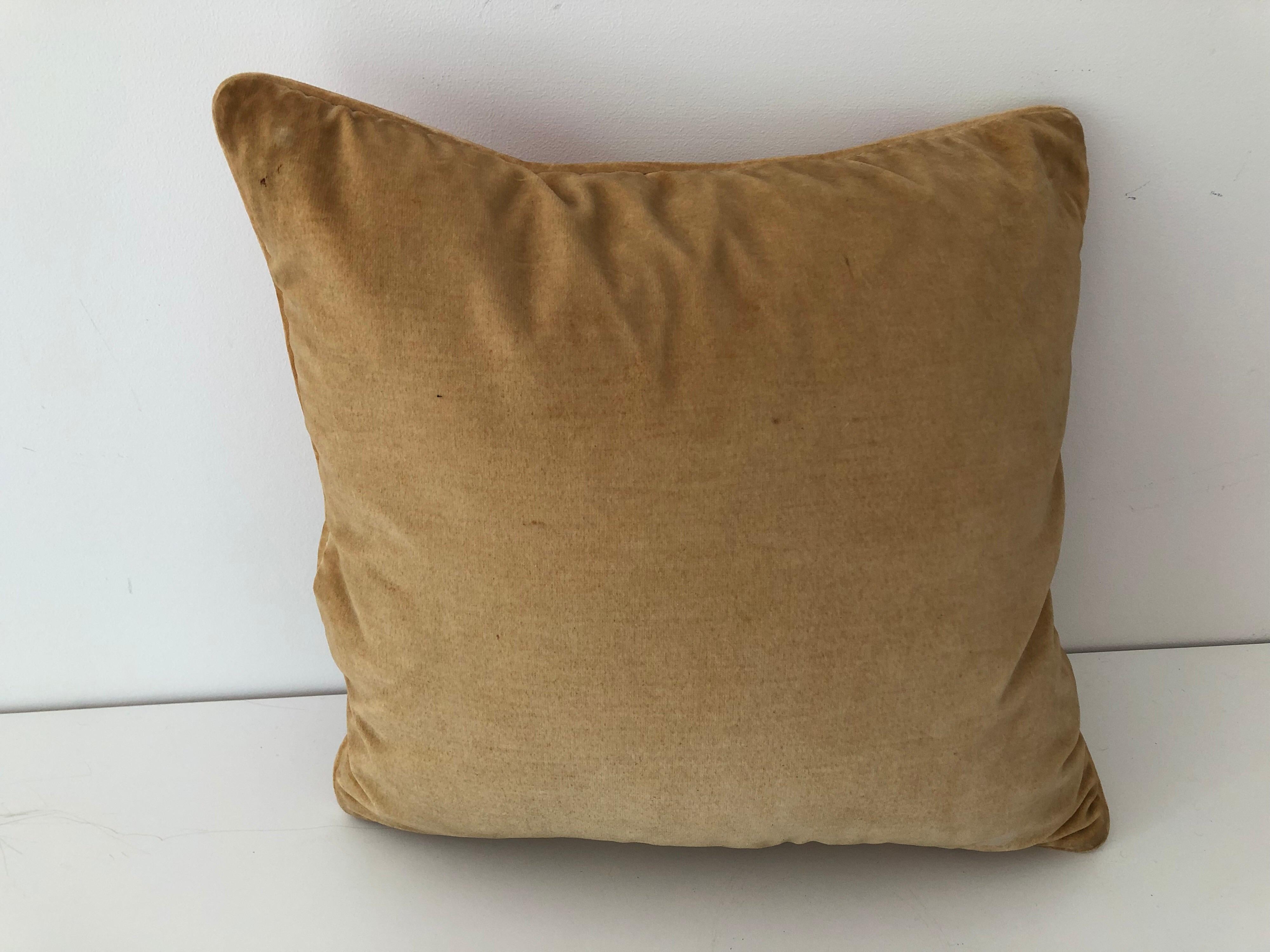 American Midcentury Geometric Needlepoint Pillow